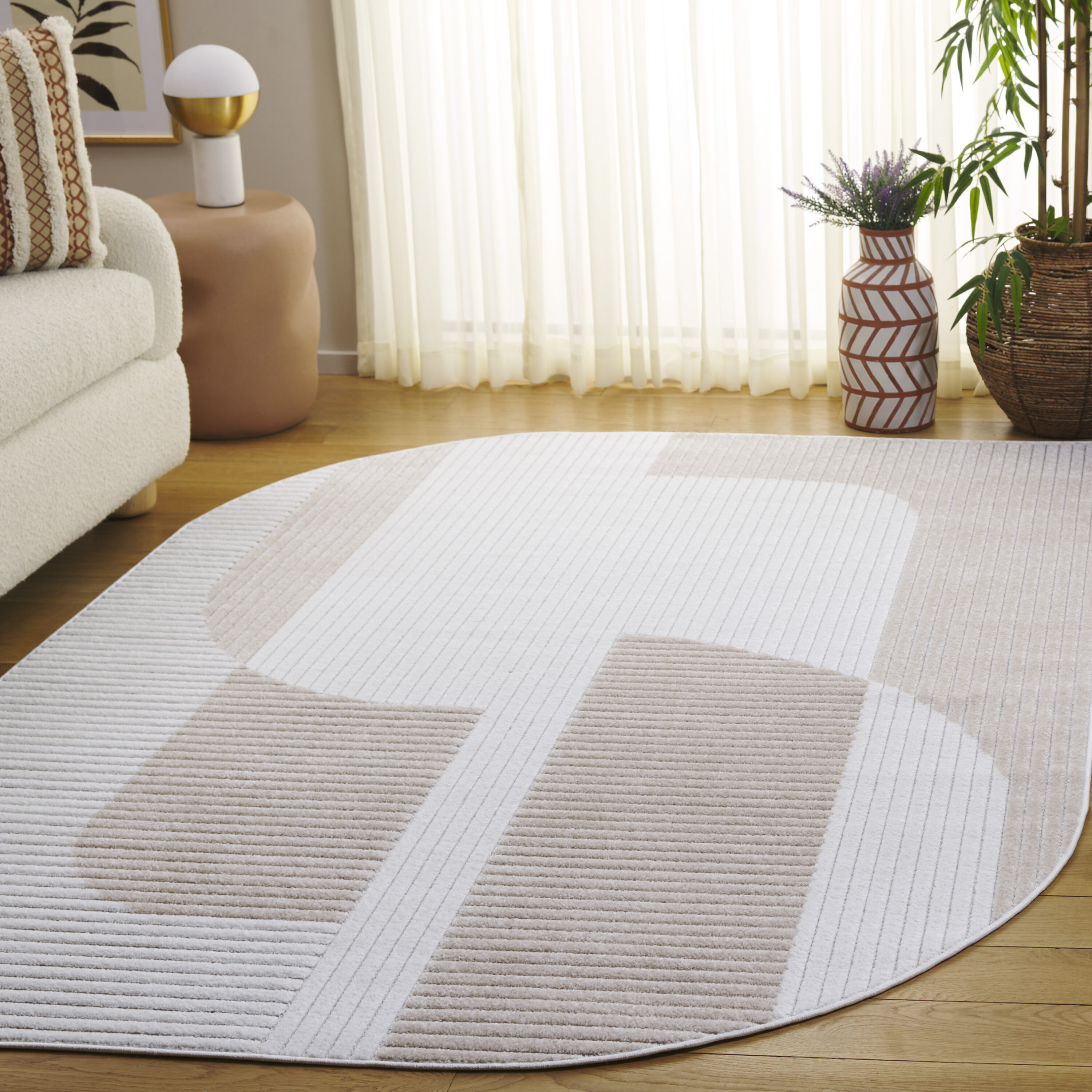 Contour 108A  Ivory/Beige 5 x 8 Rectangular Area rug