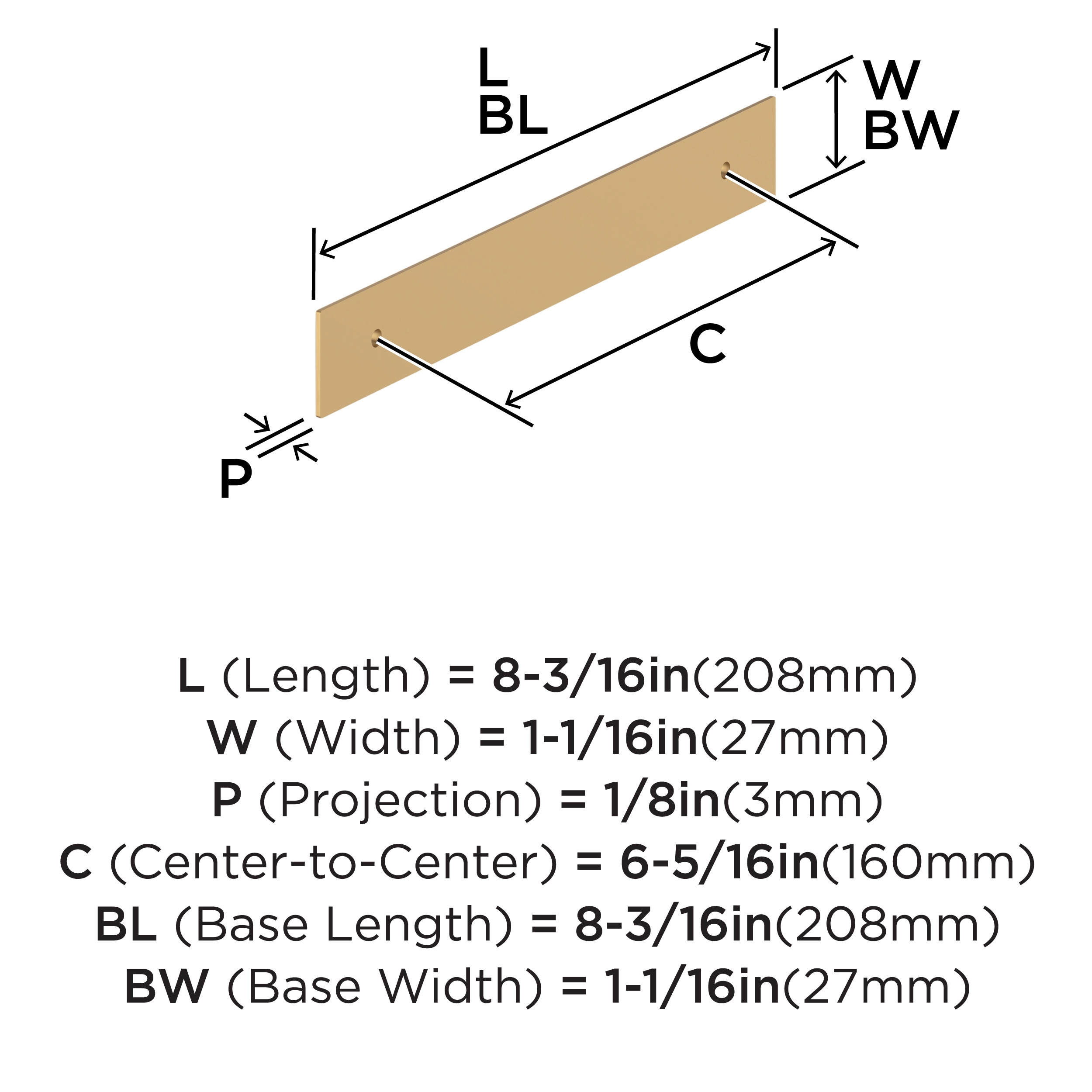 Amerock BP37590CZ backplates - View #4