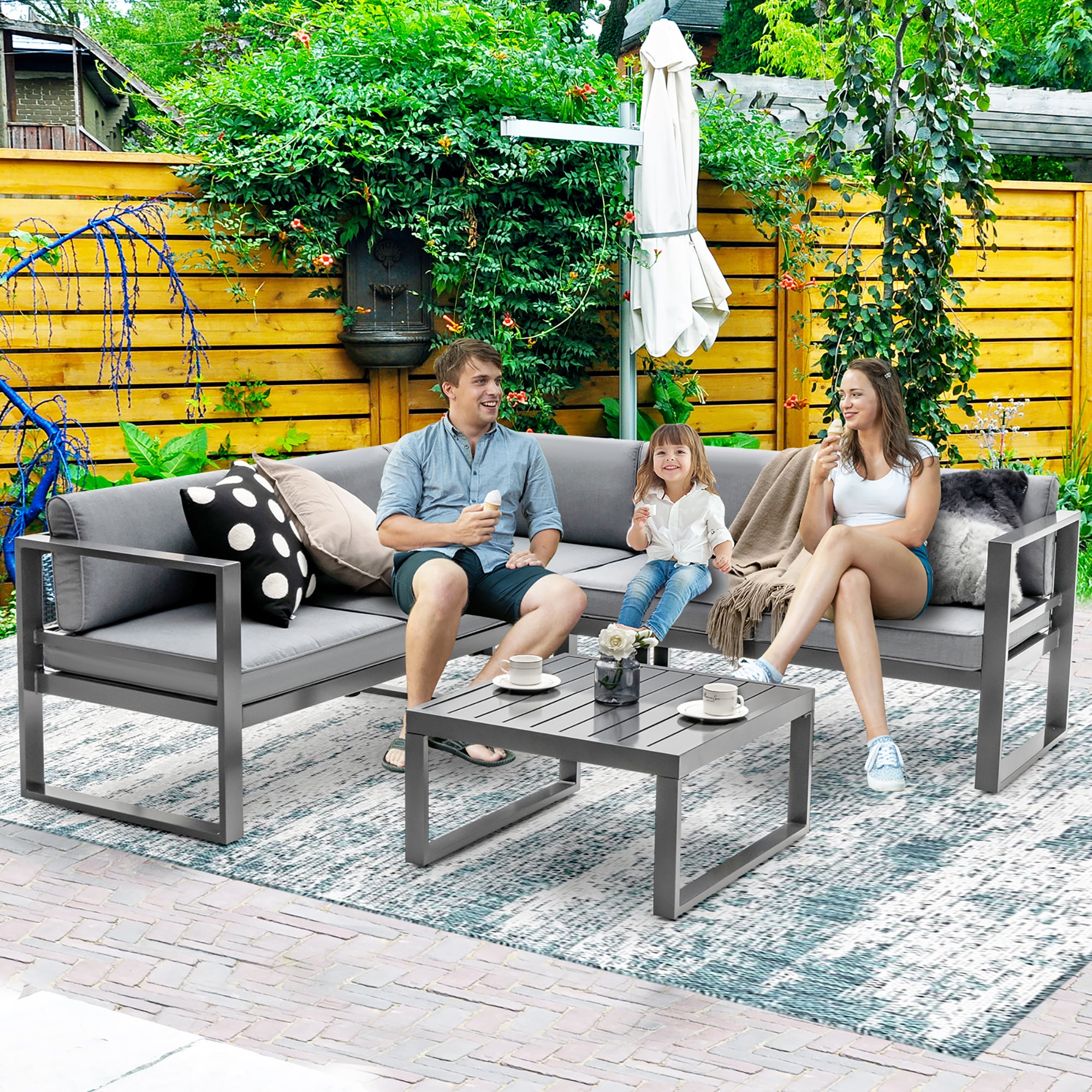 Costway NP10602GR+ Patio-Conversation-Sets - View #8
