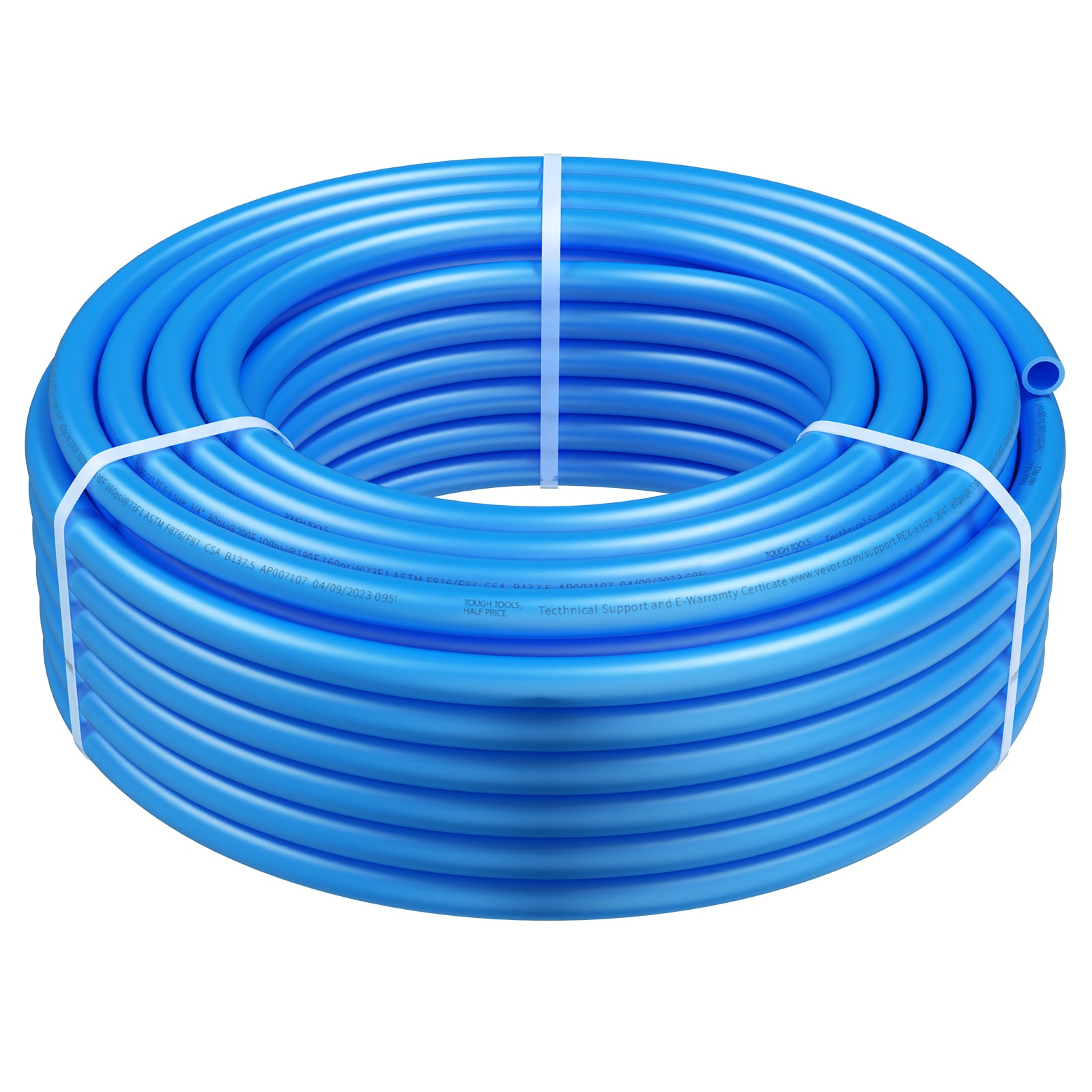 VEVOR SCPEXAG34INC04690V0 PEX Pipe 3/4 Inch  100 Feet Length PEX-A Flexible Pipe Tubing for Potable Water  Pex Water Lines for Hot/Cold Water   Easily Restore  Plumbing Applications with Free Cutter Blue
