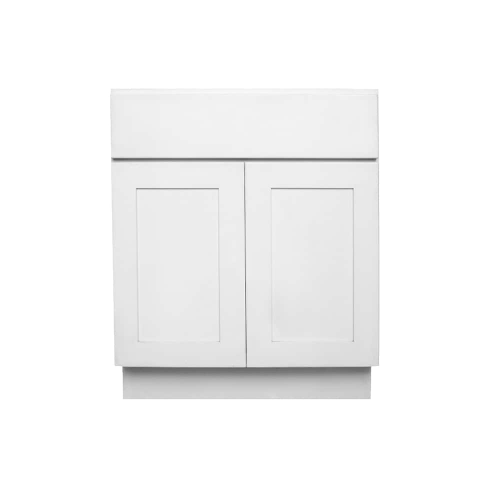 RELIABILT LS-SW-B30B Fairplay 30-in W x 34.5-in H x 24-in D White Base Ready to assemble Plywood Cabinet (Recessed Panel Shaker)