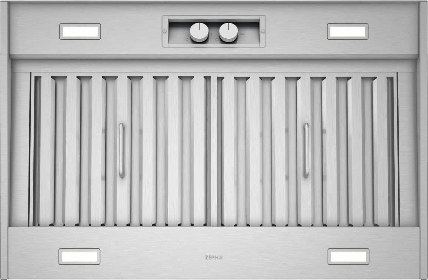 Zephyr AK9834BS 36 inch Ducted 1200-CFM Outdoor Stainless Steel Insert Under Cabinet Range Hood