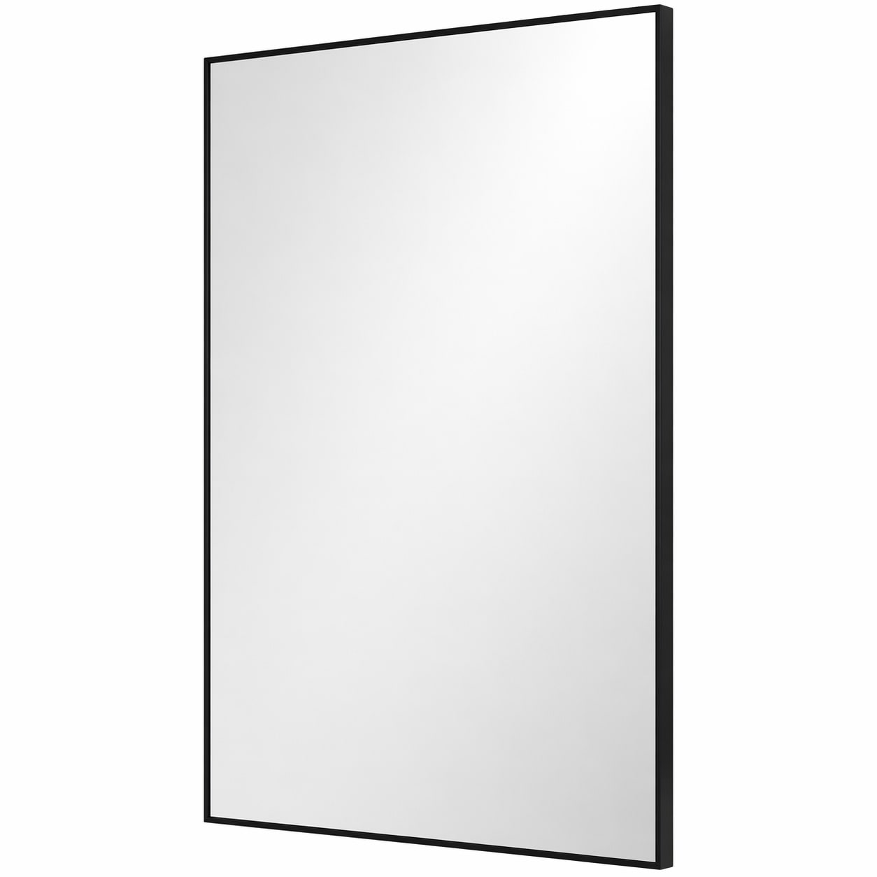 Aoibox  24 x 36 Black Rectangle Bathroom Wall Mirror Thin Metal Frame Vertical or Horizontal Mount