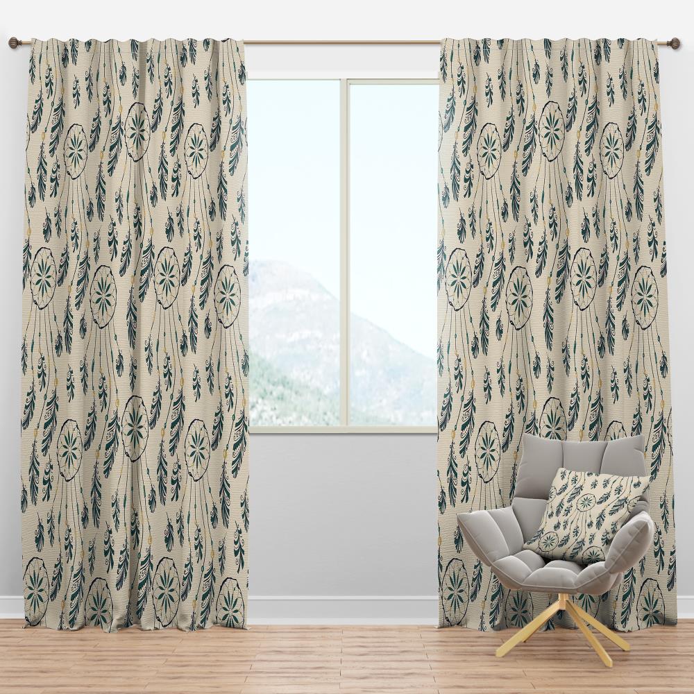 Designart CTN18956-52-63 63-in Ivory and Cream Room darkening Thermal lined Rod pocket Single curtain panel