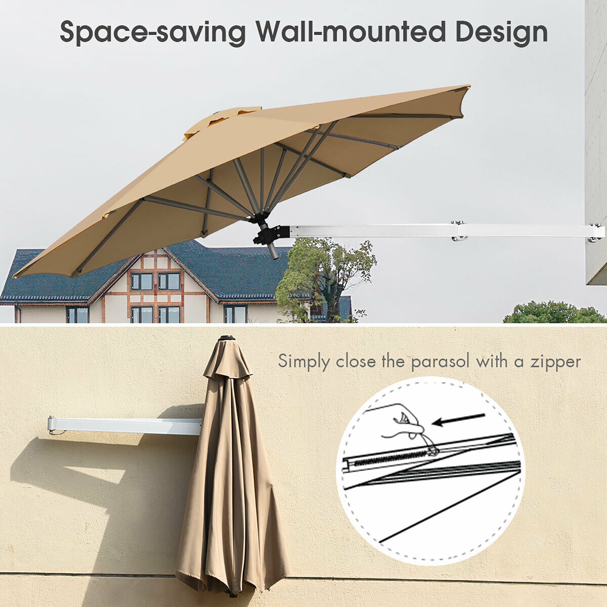 Costway OP70378BE+ Umbrellas-2 - View #6