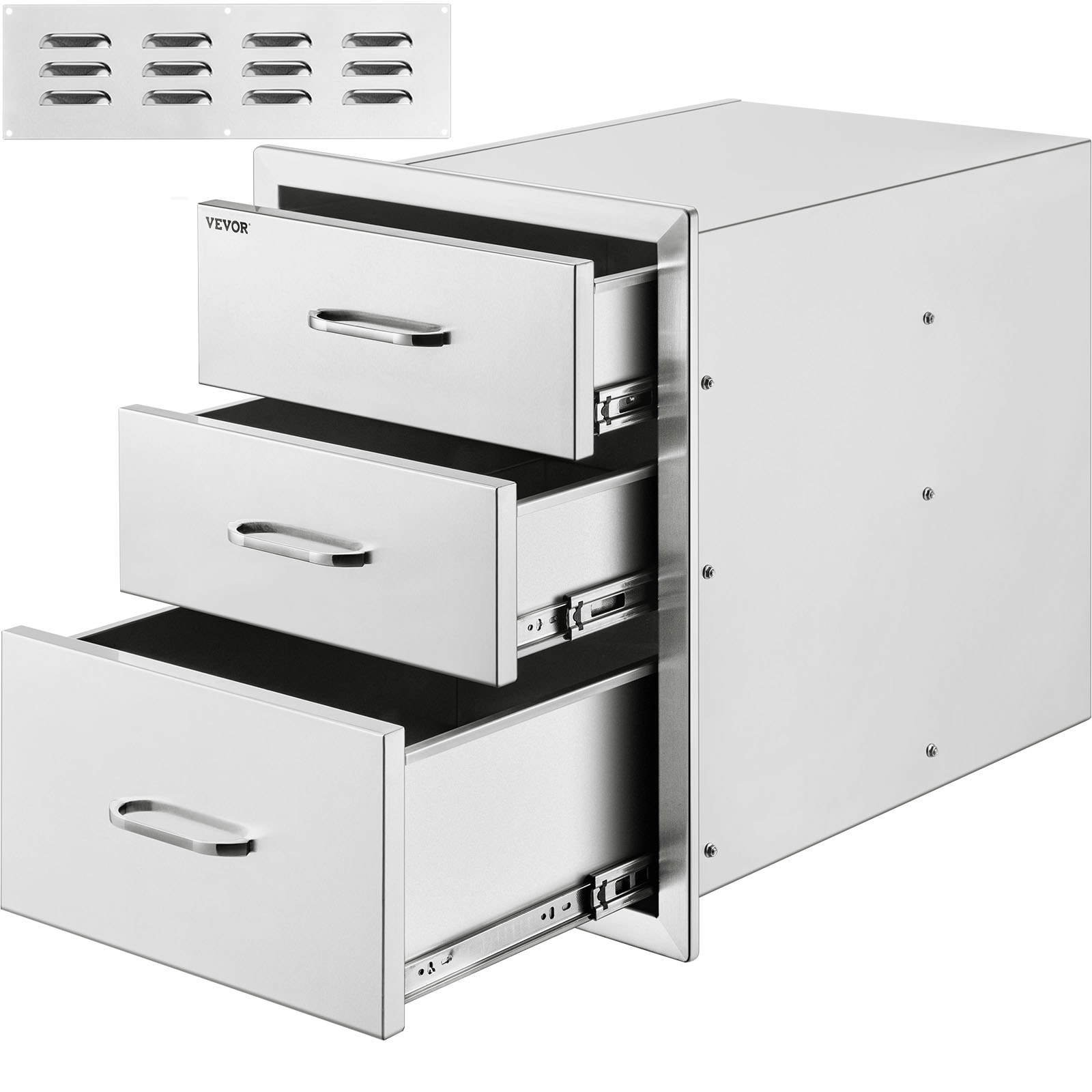 VEVOR Outdoor Kitchen Pull-Out Drawer 18-in W x 23.1-in D x 23.2-in H Outdoor Kitchen Cabinet 18X23YC3CBXGCTG01V0 Sansujyuku sansujyuku.com