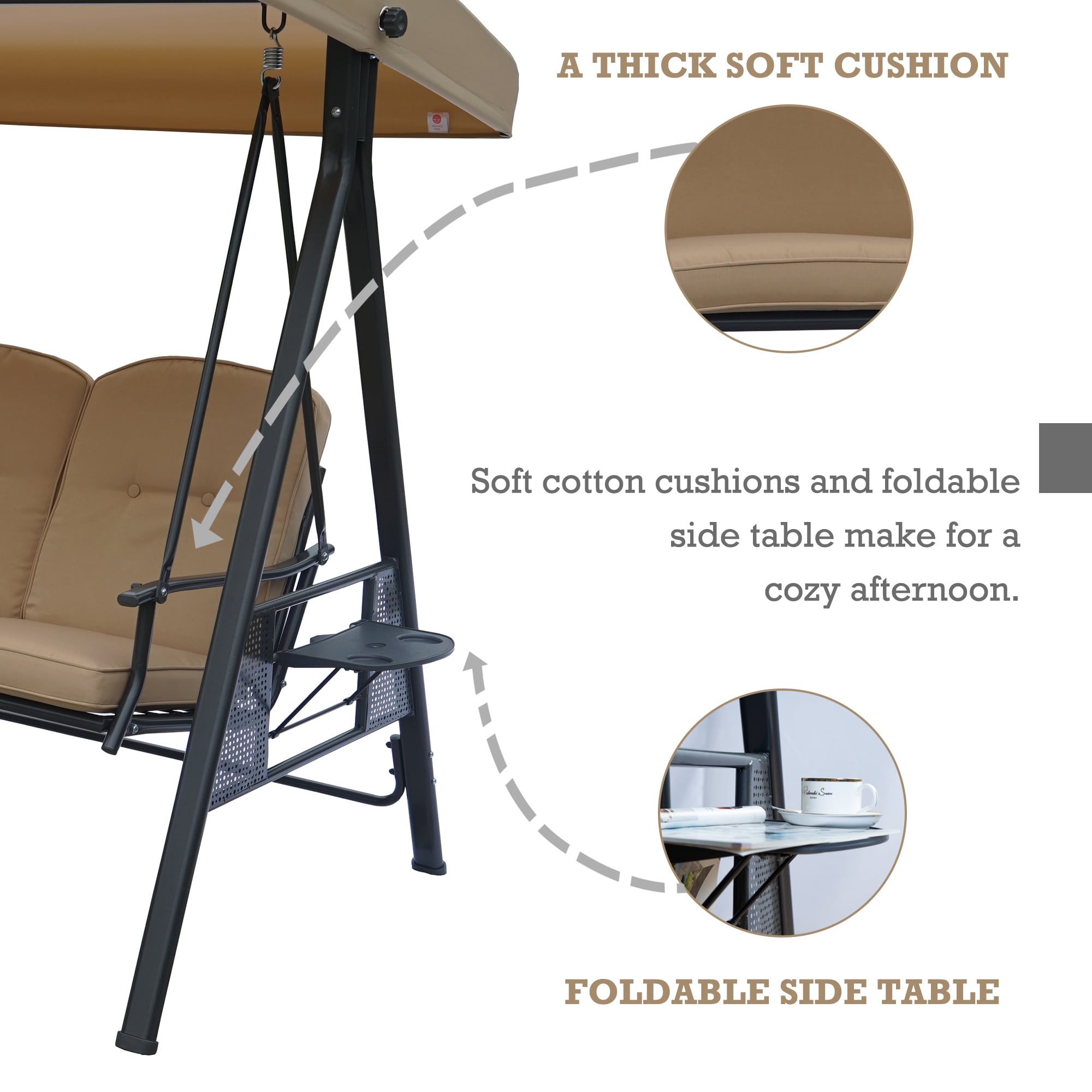 Kozyard KZSW3135B Swing-Gliders - View #4
