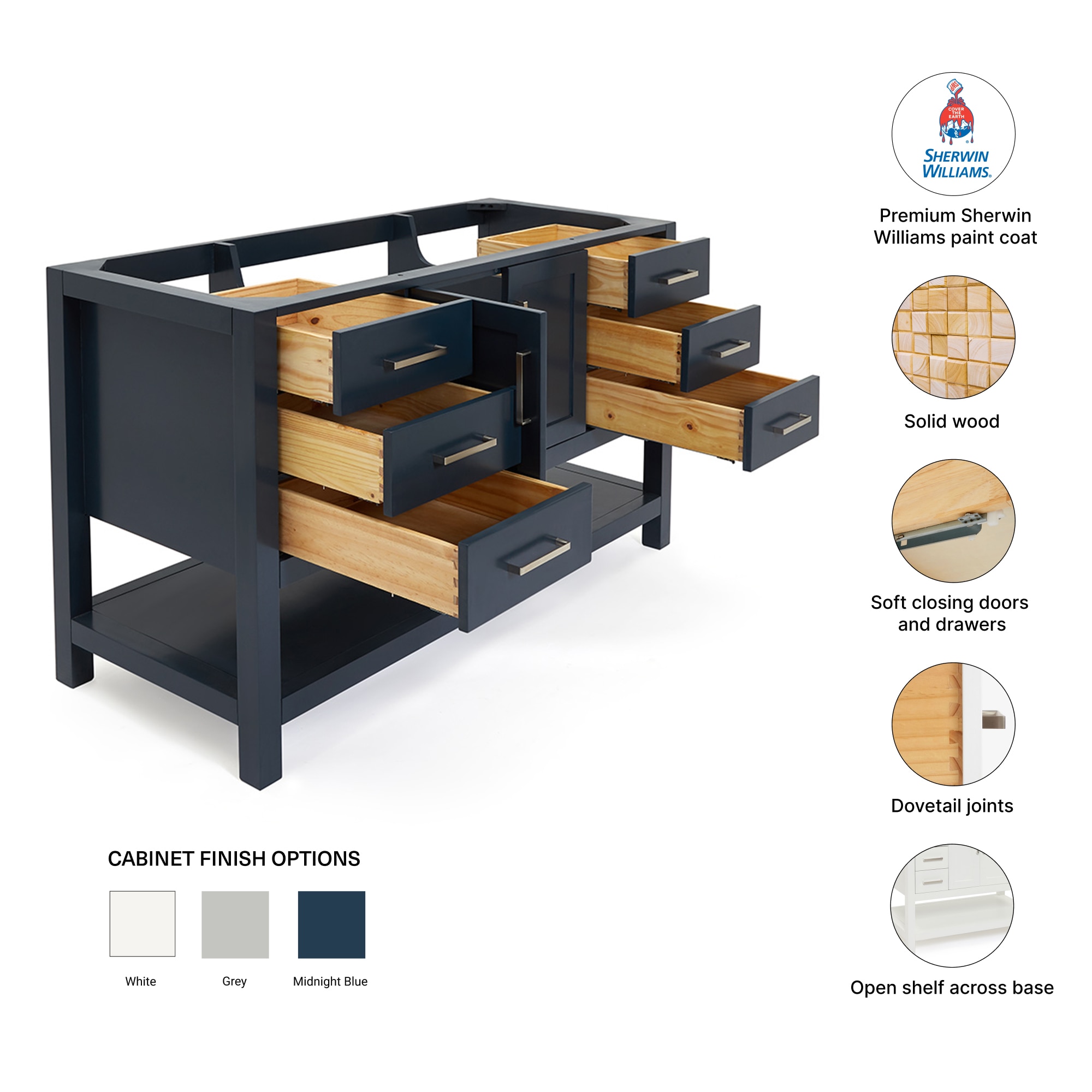 ARIEL S054S-BC-MNB vanities - View #4