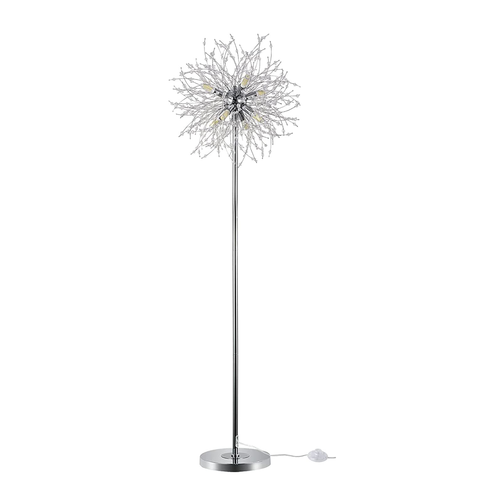 Flynama HS-9984-5C 68.9-in Silver Standard Floor Lamp with No shade Shade