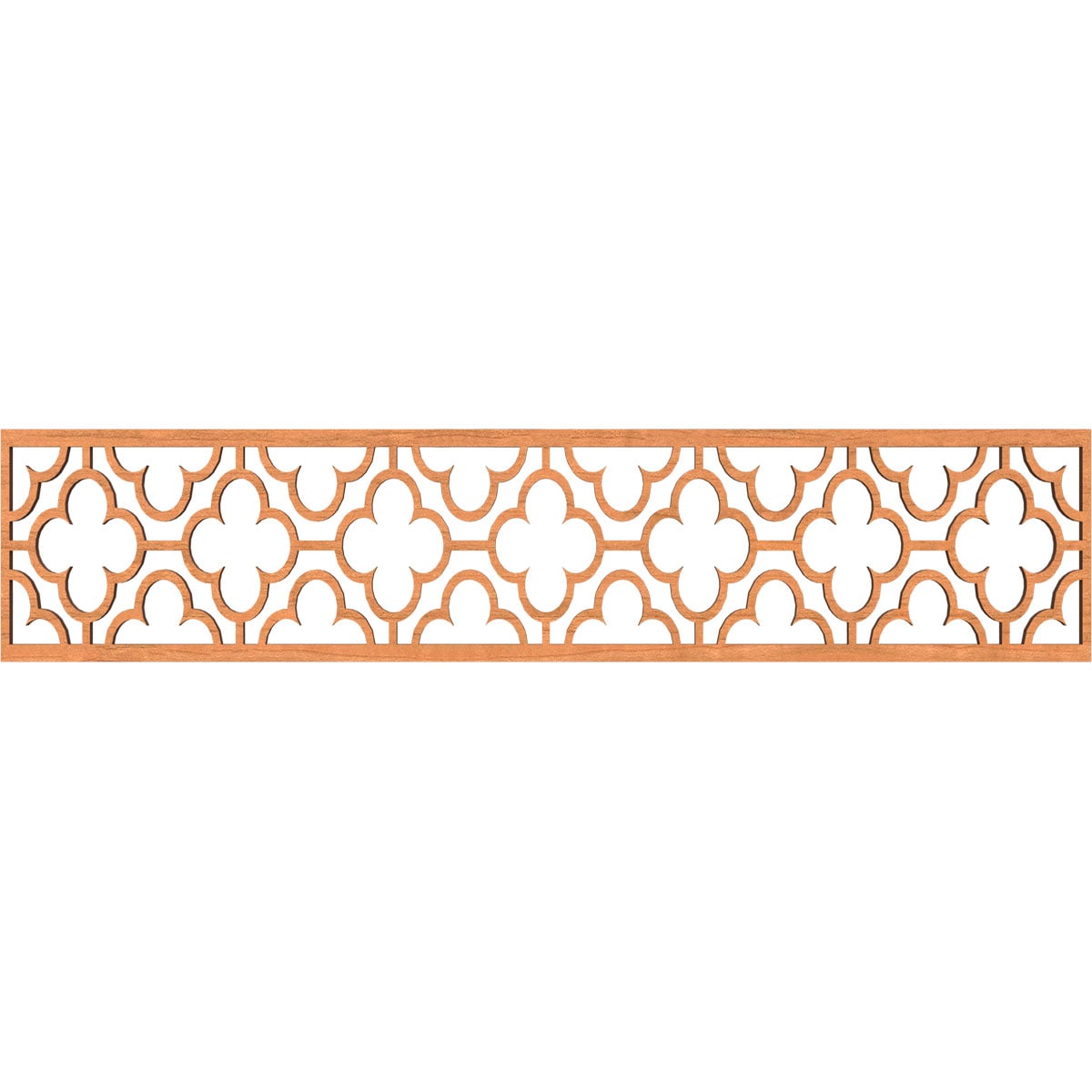 Ekena Millwork MLDB10X46CHICH Chicago Fretwork Flat Trim 10-in x 3.9-ft Cherry Brown Unfinished 2156397 Pierced Wall Panel Moulding