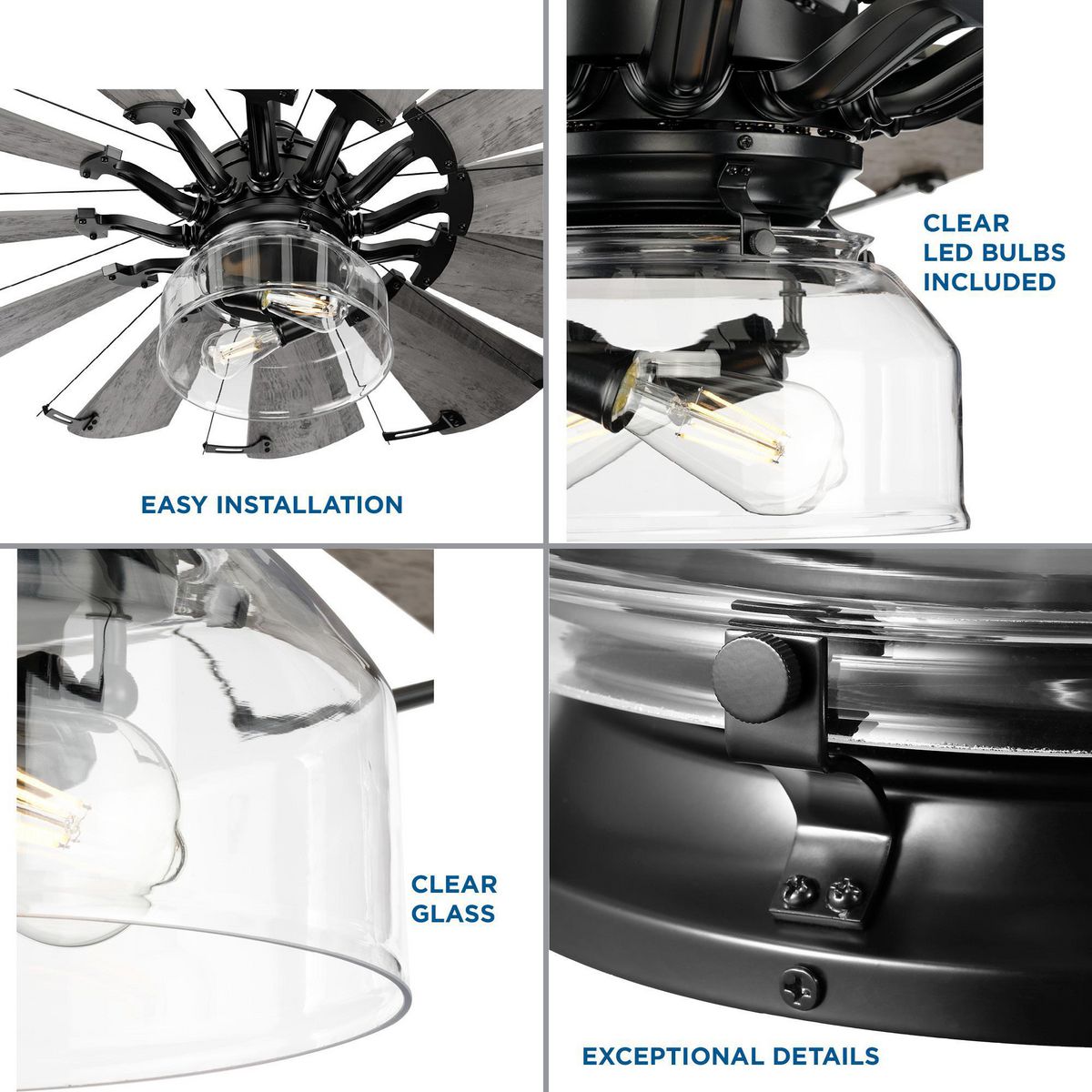 Progress Lighting P260000-31M-WB Ceiling-Fan-Blade-Arms - View #5