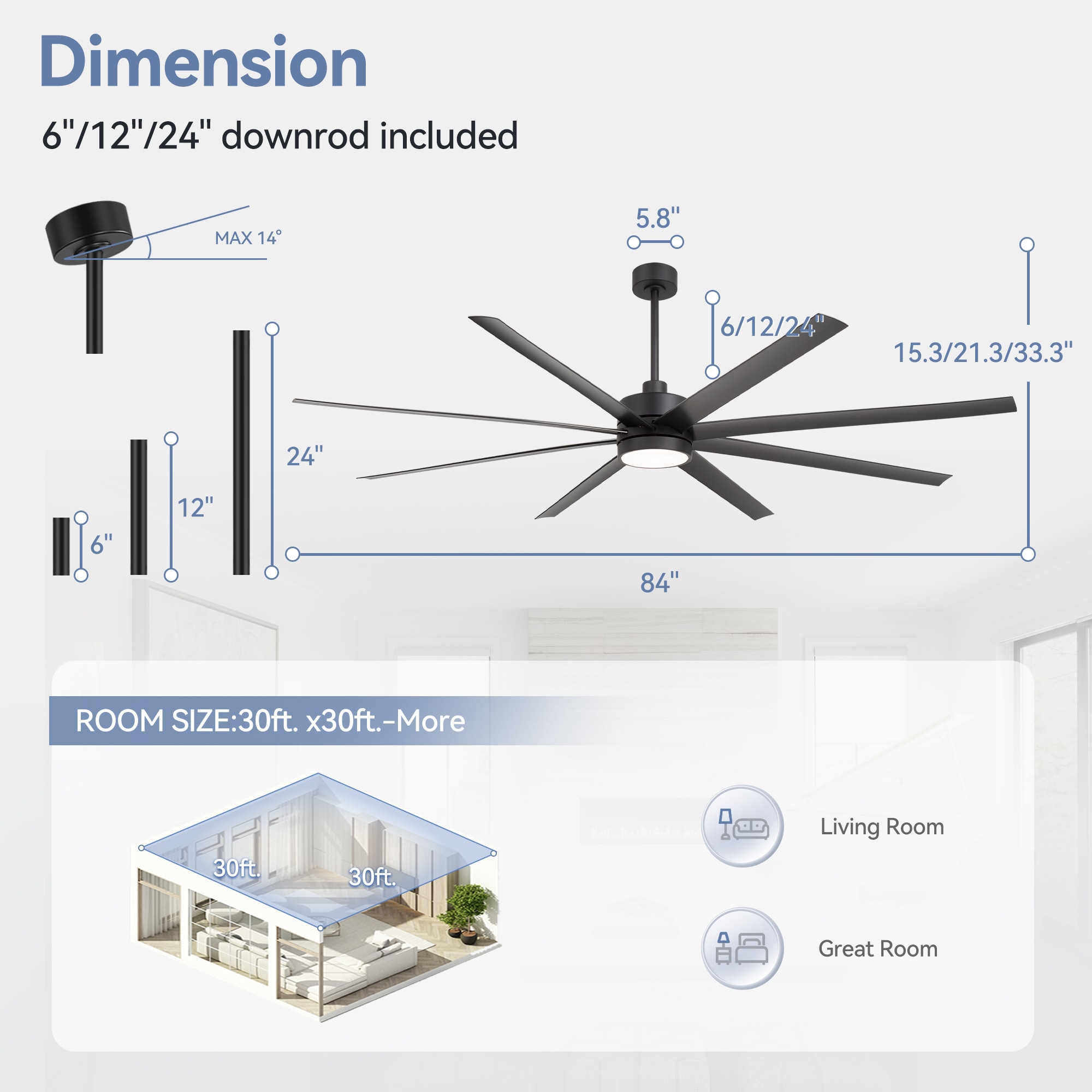 Breezary 29015-BK Ceiling-Fans - View #10