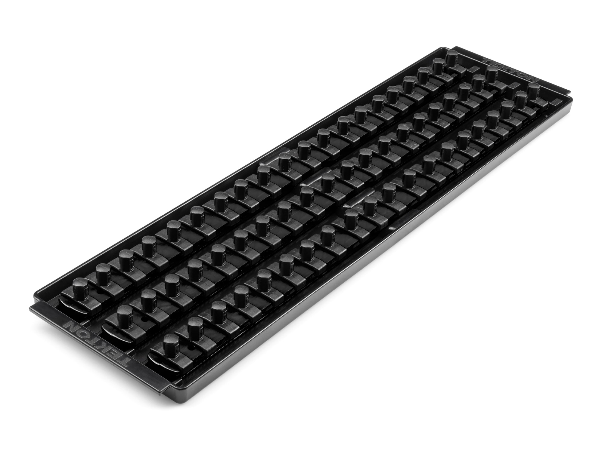 TEKTON OST17260 Plastic Socket storage - 3/8 in drive x 18 inch socket rails with 60 clips