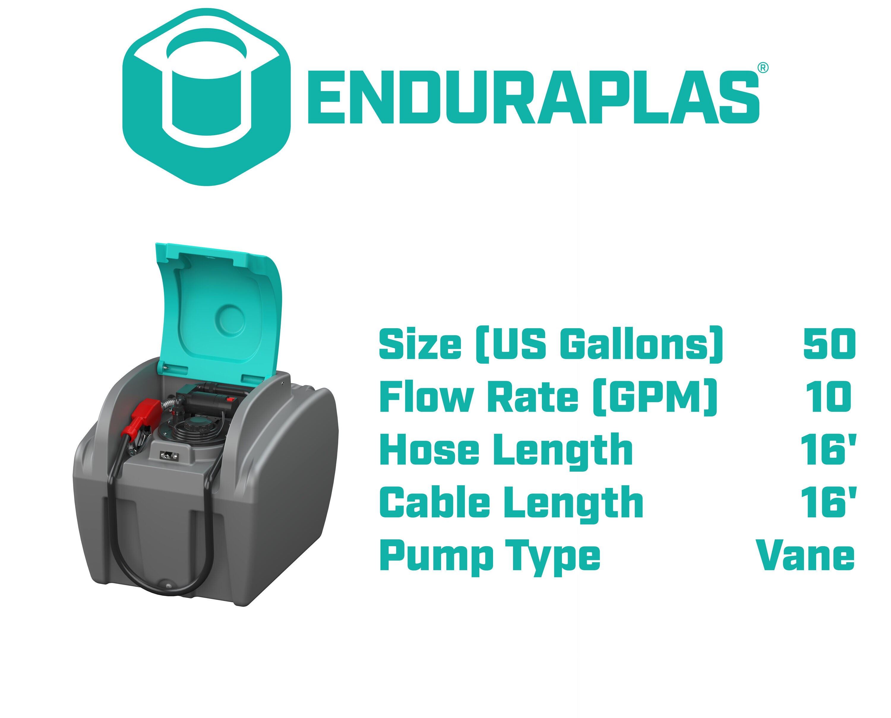 Enduraplas 55 Gallon Compact Diesel Fuel Boss Fuel Transfer Tank In The Automotive Hardware 