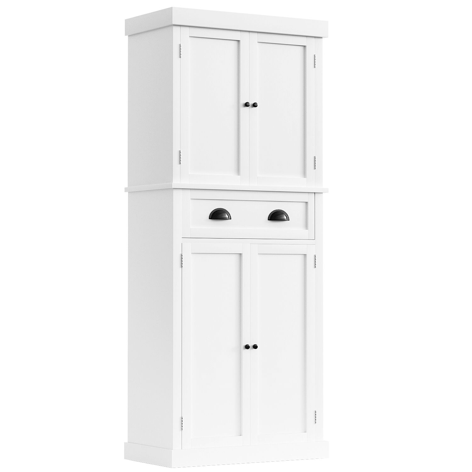 64 Freestanding Tall Kitchen Pantry Cabinet Corner Bar Wine Storage Cabinet