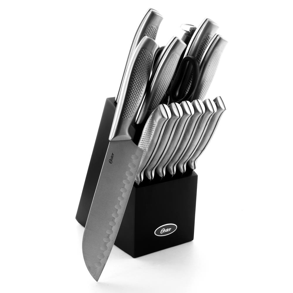 Knife Black Set, 5-Piece White Stainless Steel Kitchen Knife Set with  Universal Knife Block Holder - Bed Bath & Beyond - 37563488