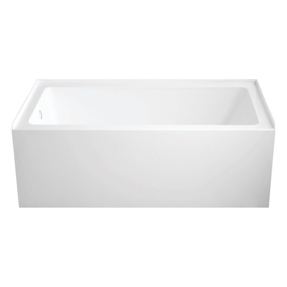 Kingston Brass Oriel 32-in x 60-in White Acrylic Alcove Soaking Bathtub ...