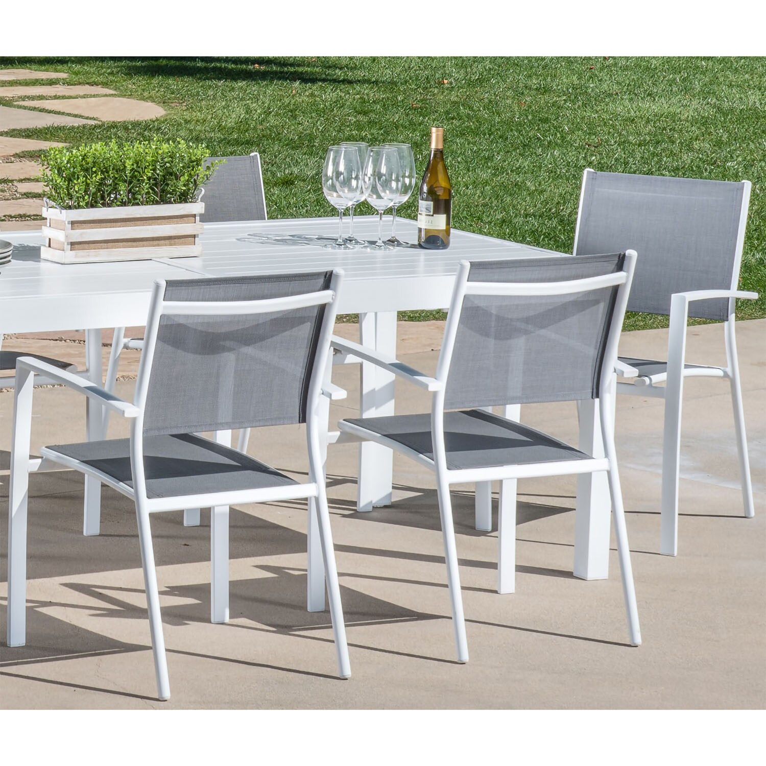 Mod Furniture HARPDN11PC-WHT Patio-Dining-Sets - View #7
