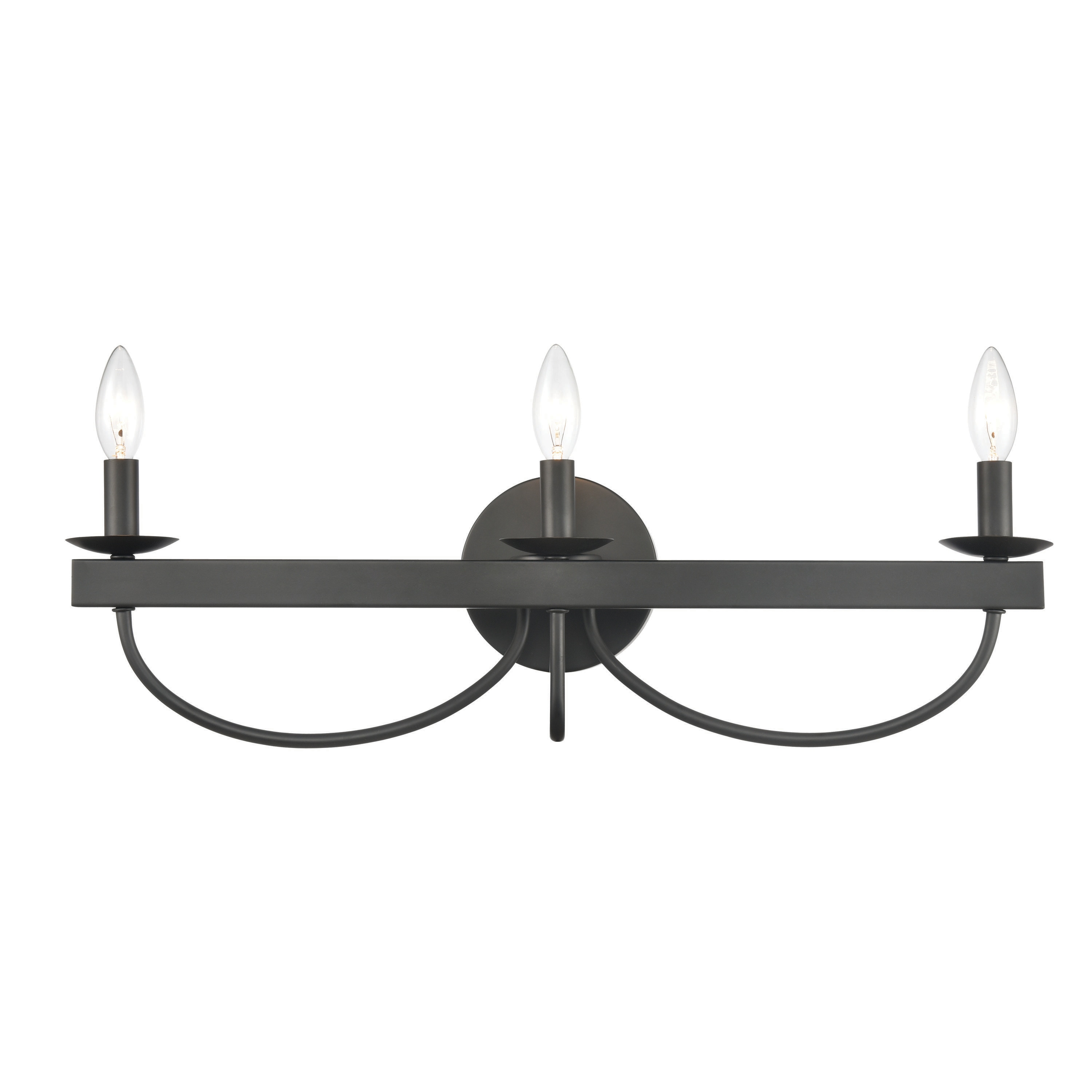 Lanesboro 24-in 3-Light Matte Black LED Traditional Vanity Light | - Westmore by ELK Lighting LWVL-220308048