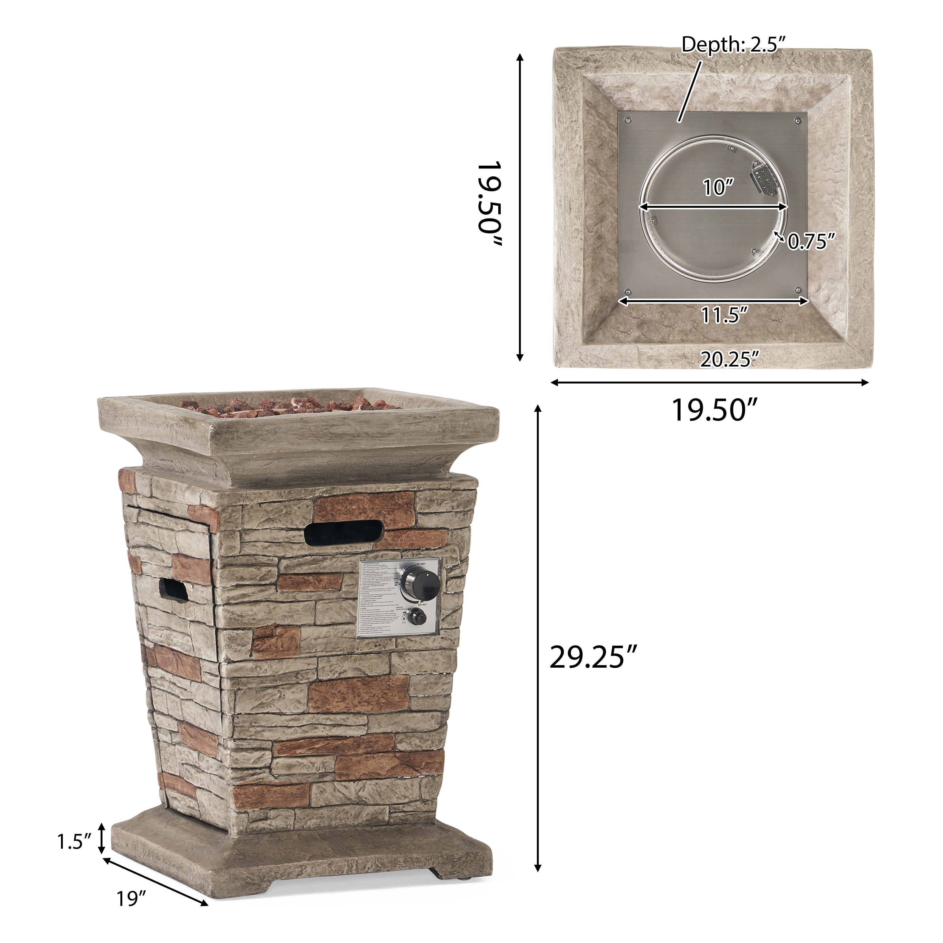 Tatayosi P1-2.00-40K Outdoor-Gas-Firepits - View #11