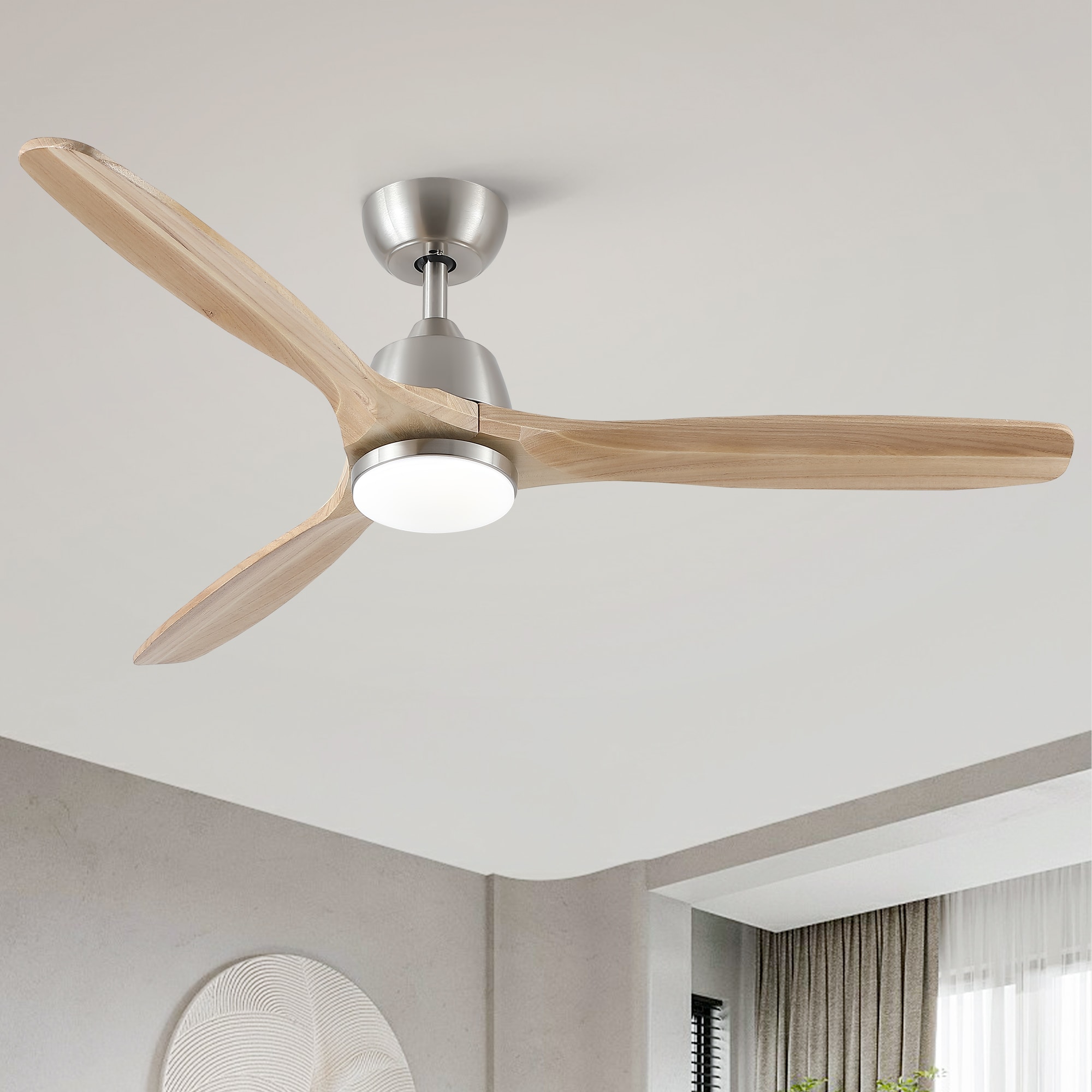 LOVMOR SF-Y-W1367P246942 52 inches Intergrated LED Ceiling Fan Lighting with Remote Control