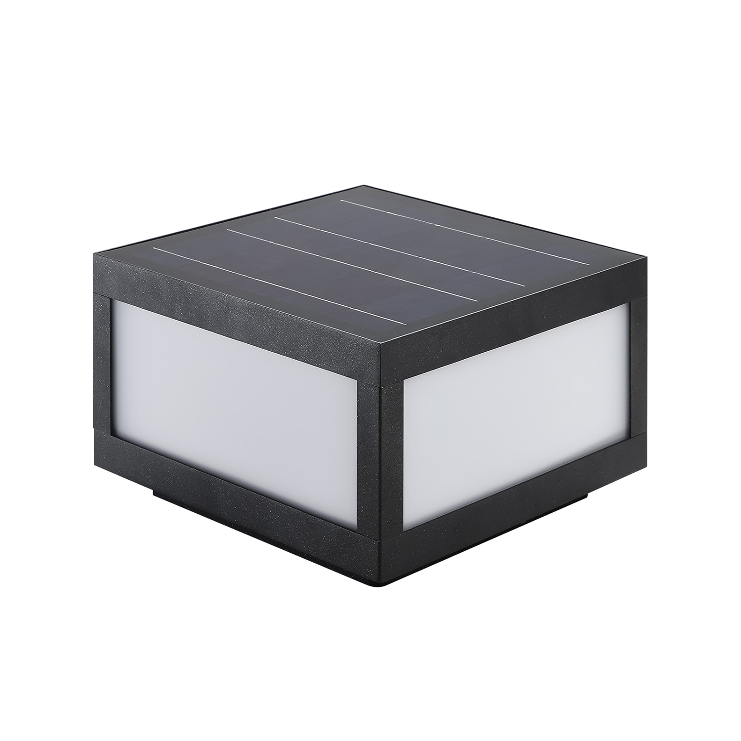 Bybafun 240-Lumen 4.5-Watt Black Solar LED Outdoor Path Light (6000 K ...