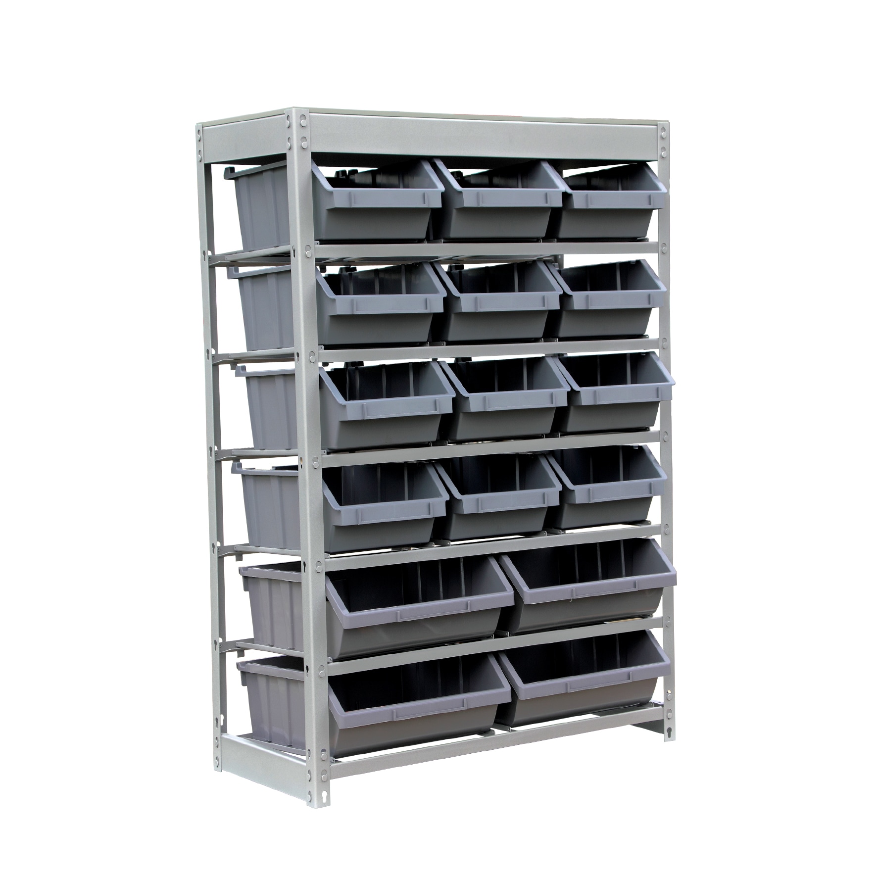 WFX Utility™ Knouse 25 W x 23 D x 48 H Garage Storage Bin Rack System Heavy  Duty 8 Tiers 70 Bins Shelving Units