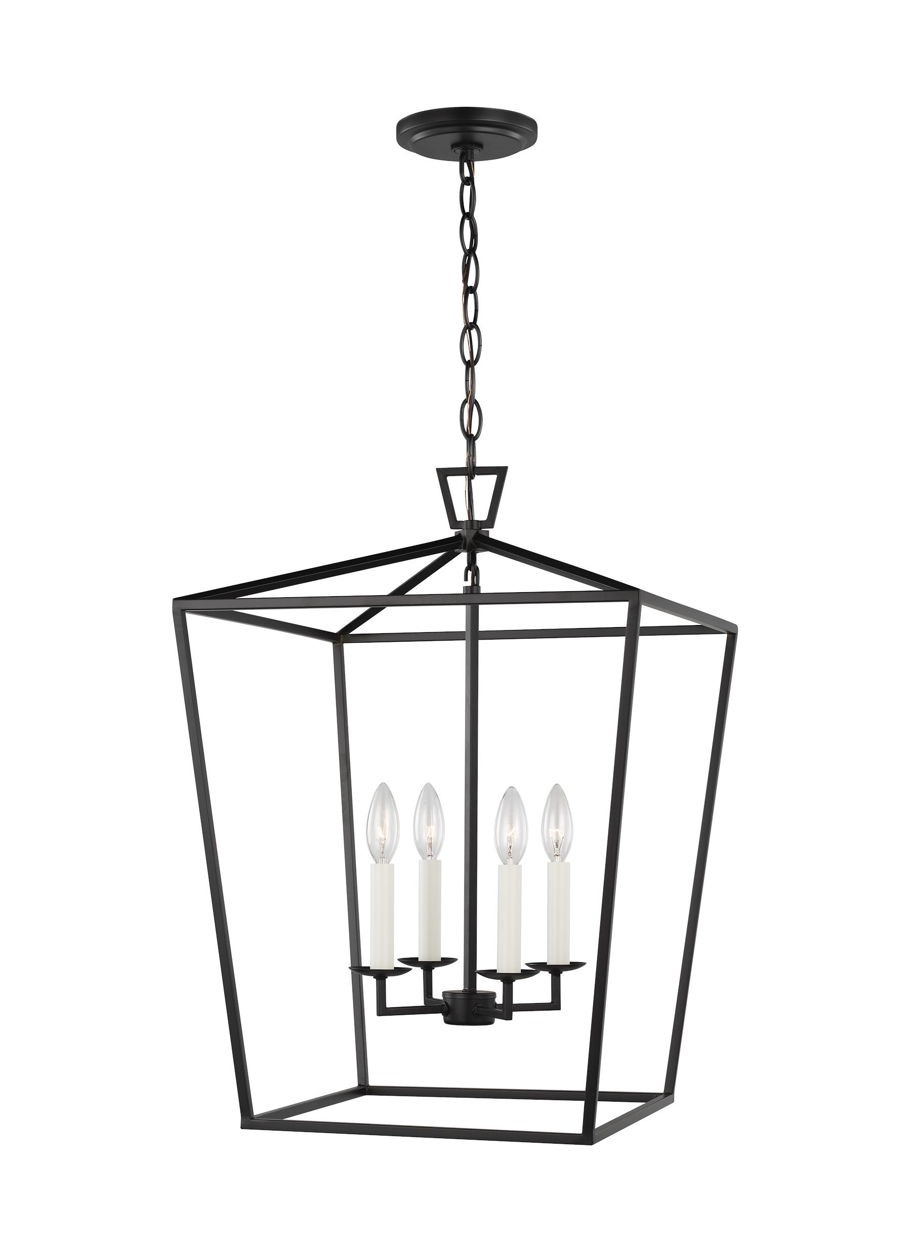 Generation Lighting 5392604EN-112 Dianna 4 -Light Midnight Black Traditional Schoolhouse Medium Hanging Pendant light