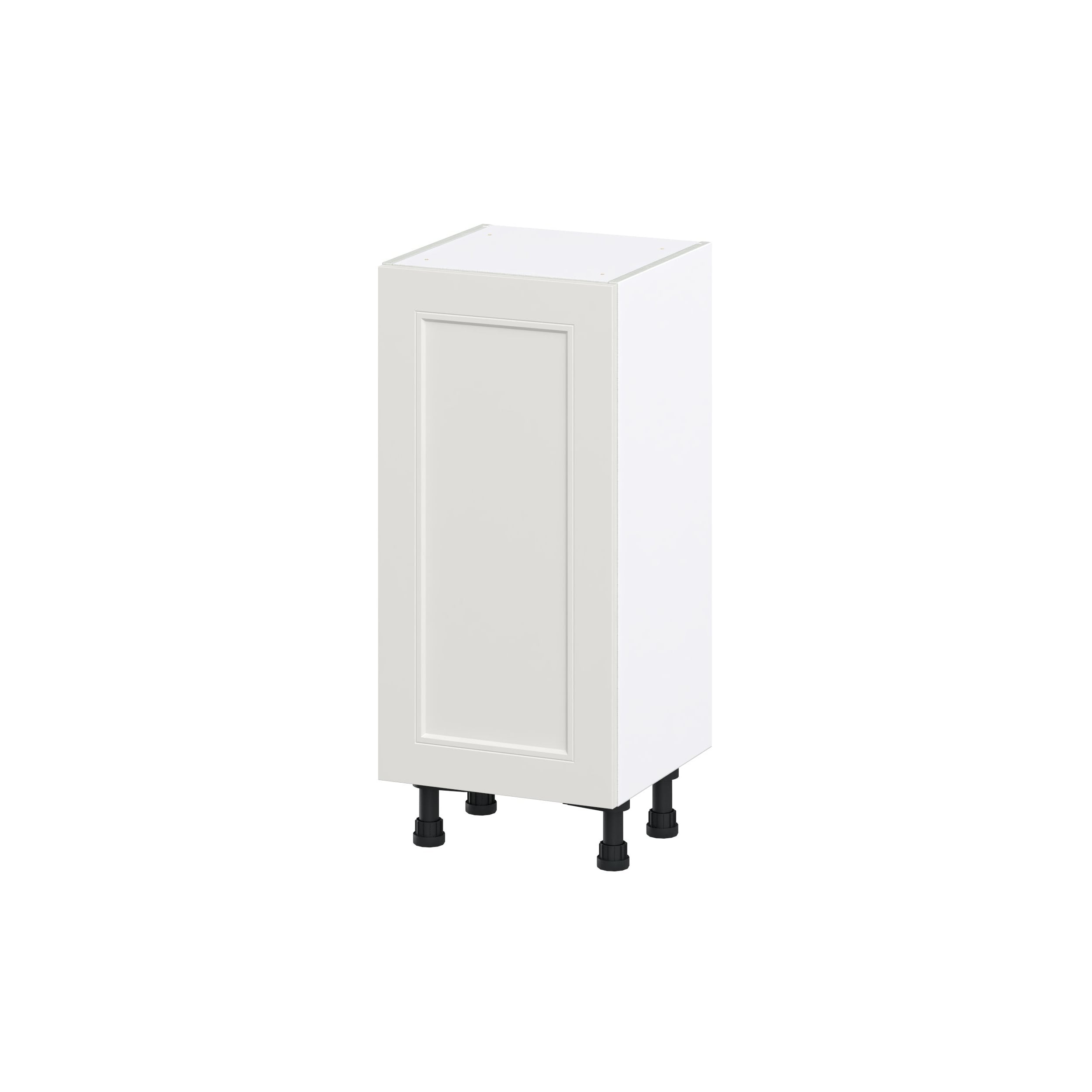Hugo&Borg DSB1514FH(L/R)-BE Belcourt 15-in W x 34.5-in H x 14-in D Painted Light Gray Base Fully assembled Cabinet (Recessed Panel Shaker)