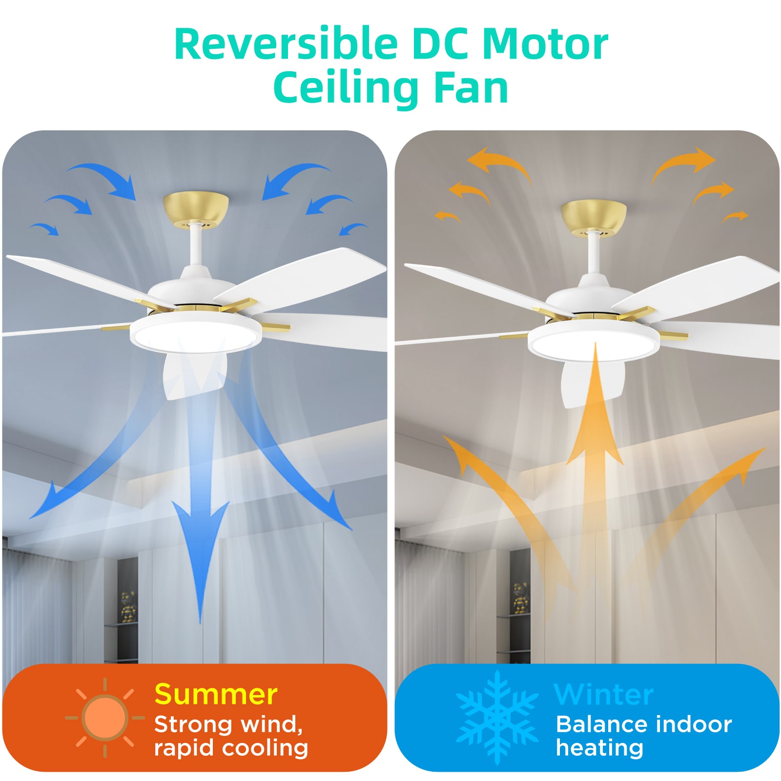 TALOYA RV52-WG-5D-T5 Ceiling-Fans - View #7