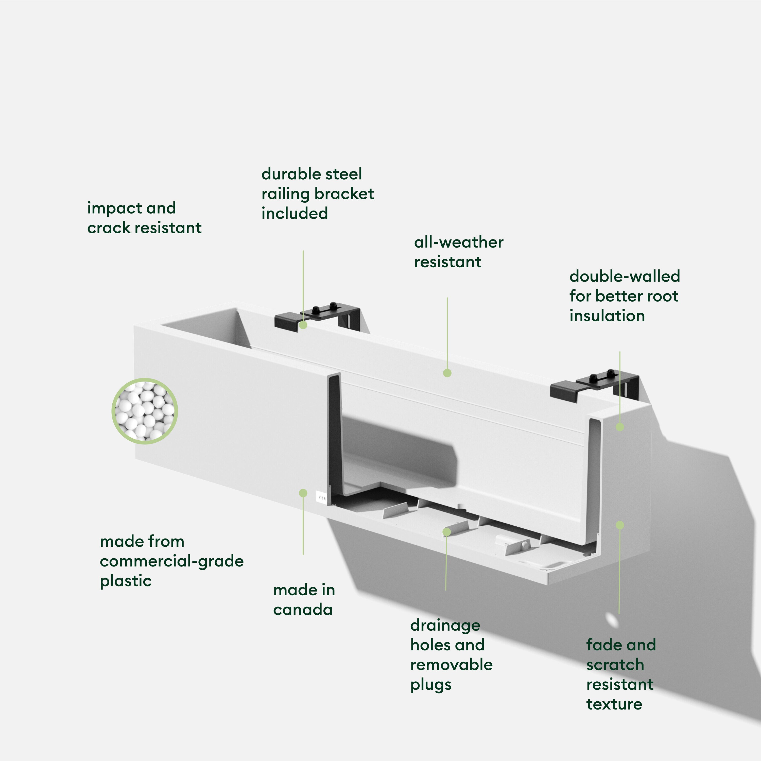 Veradek TRBRV36W Planter-Window-Box - View #2