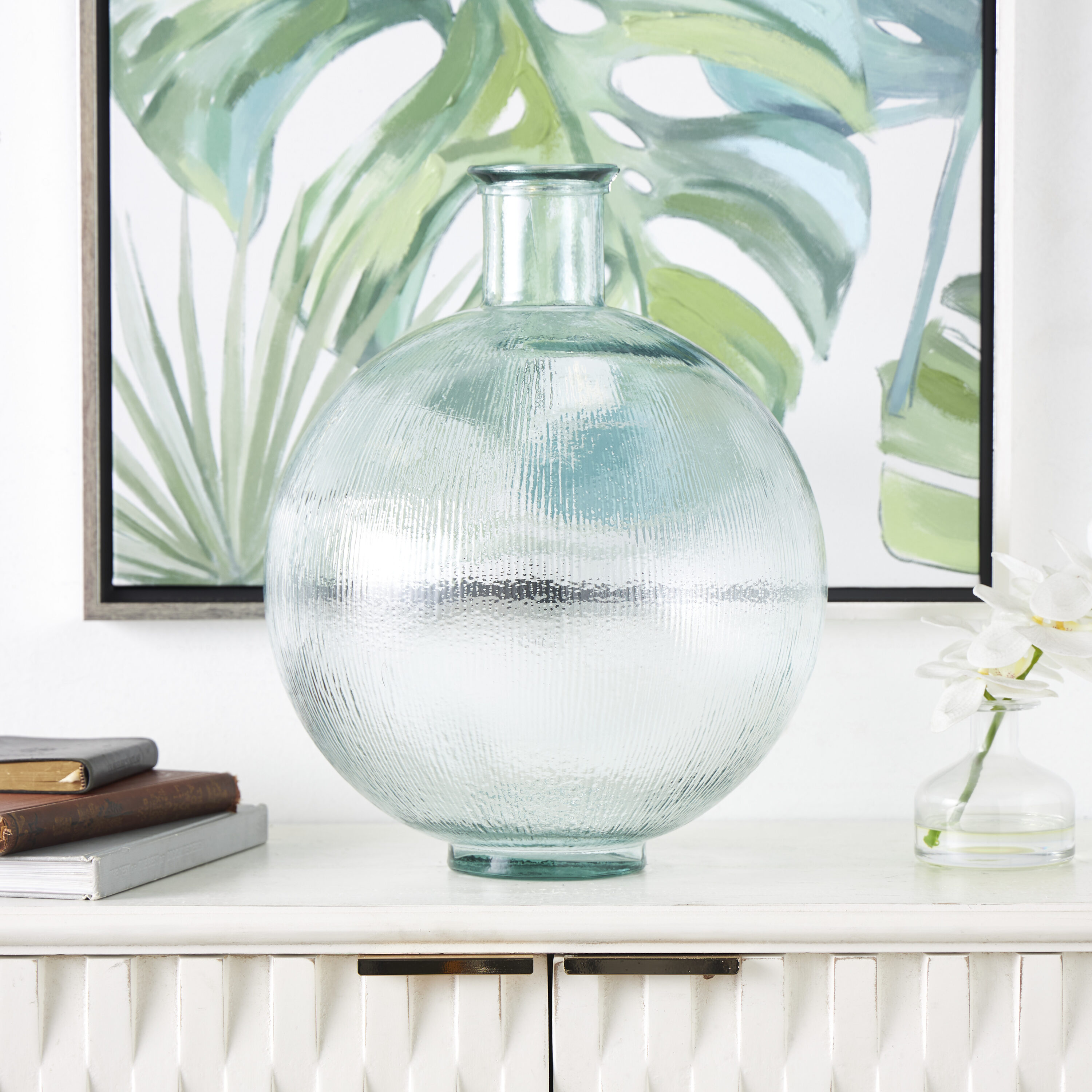 Grayson Lane 821539 Blue Glass Modern Vase