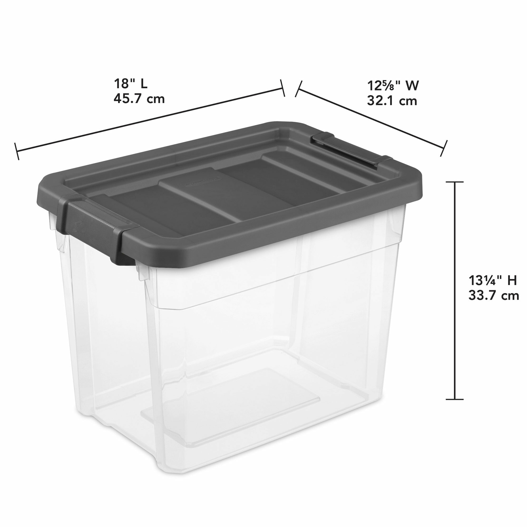 Sterilite 6-Pack Medium (30-Quart) Clear- 30 Quart Heavy Duty Tote with ...