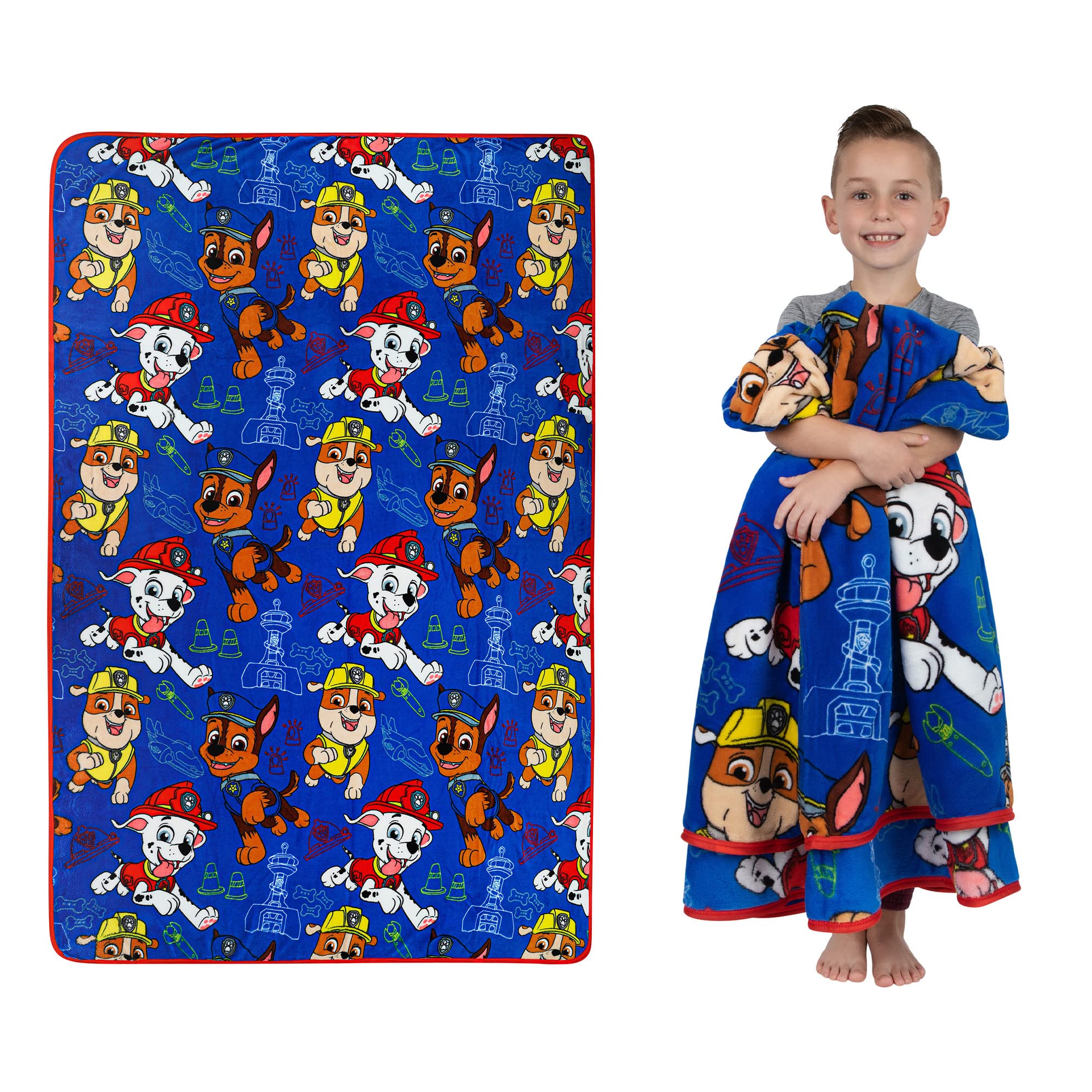 Yichuhaoxi  Plush Throw Blanket Super Soft Cozy Paw Print Design 62 in by 90 in Perfect for Kids Bedrooms and Living Rooms durable home and garden