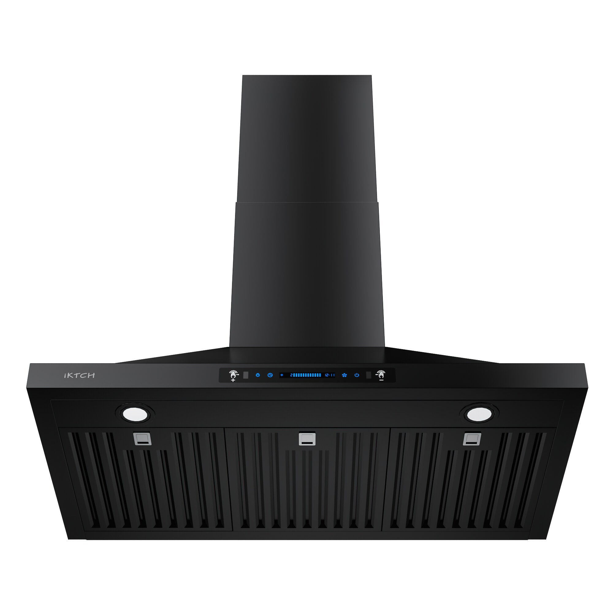 iKTCH 30in 900CFM Convertible Matte Black WallMounted Range Hood