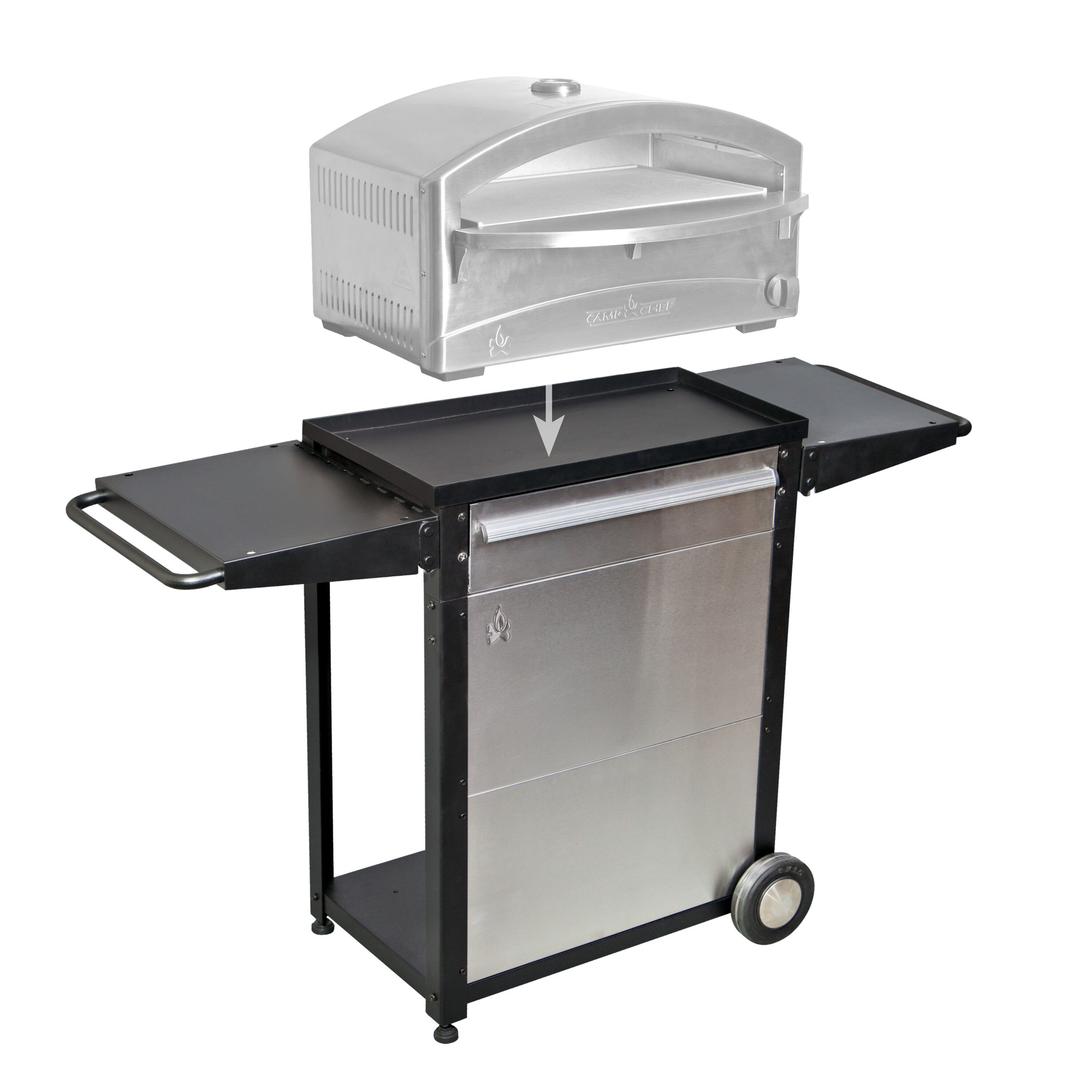 Camp Chef Black Steel Grill Cart at Lowes