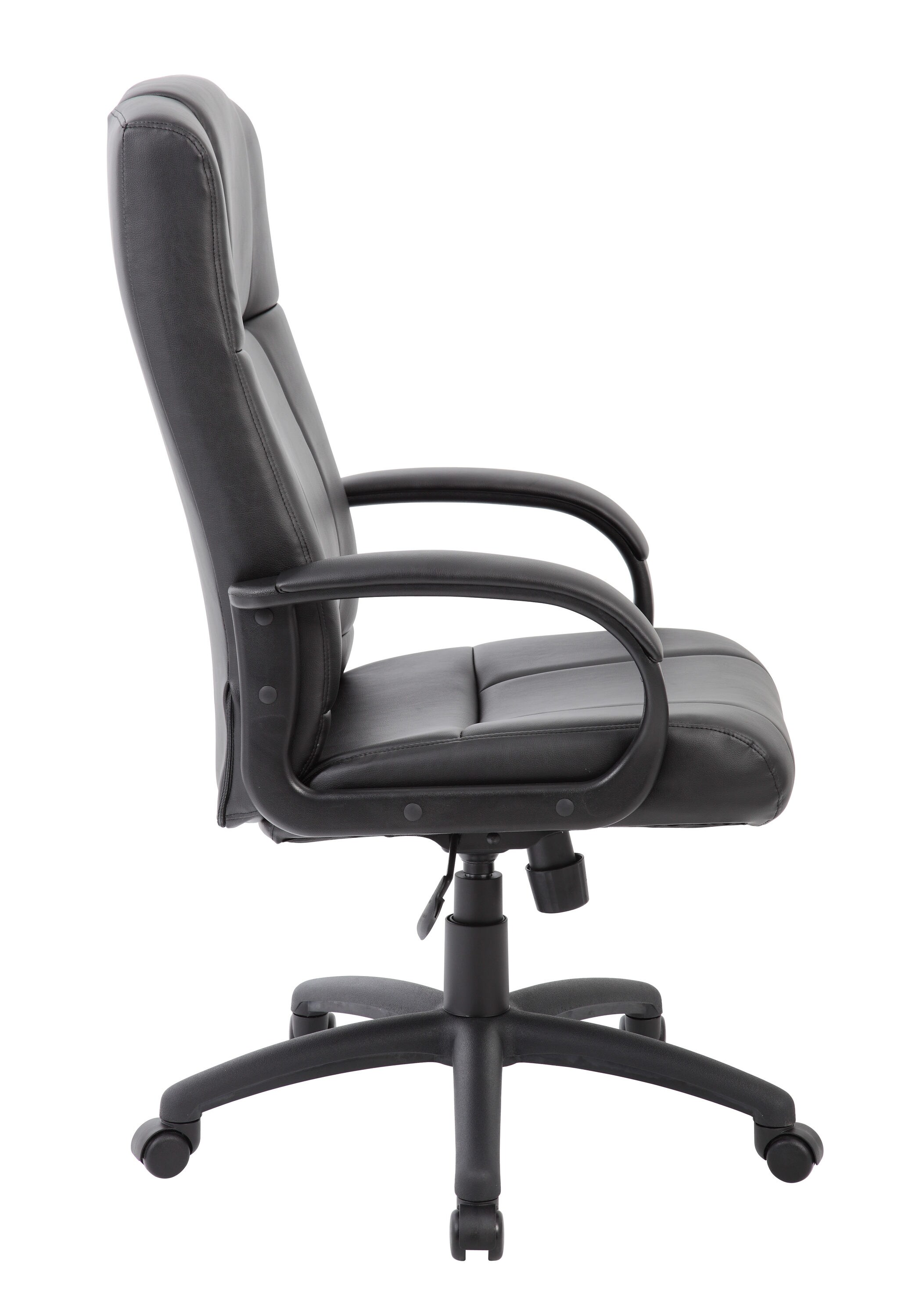 Elegant Executive High-Back Swivel Chair in Black Caressoft