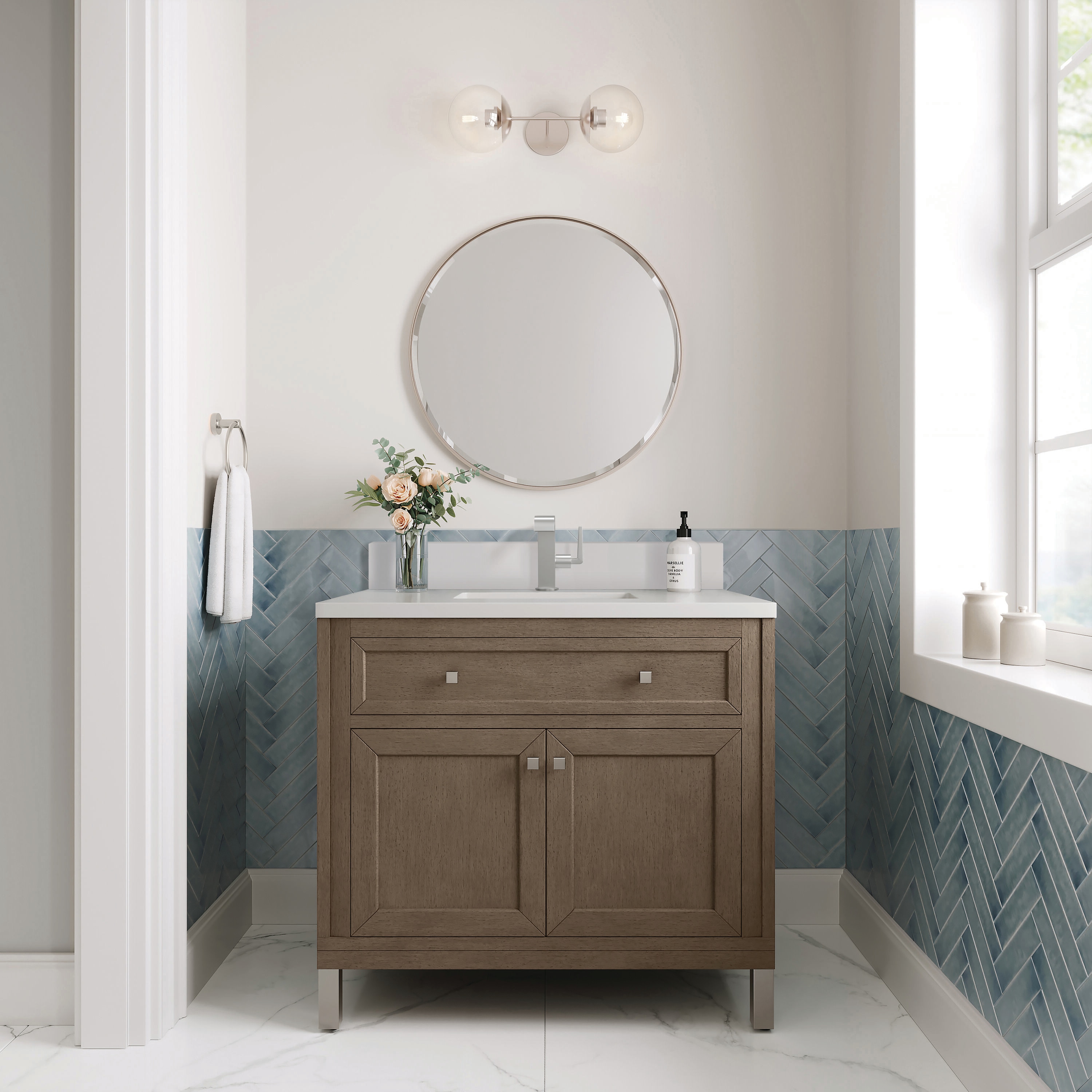 James Martin Vanities 305-V36-WWW-1WZ Bath-Vanity-Combo - View #2