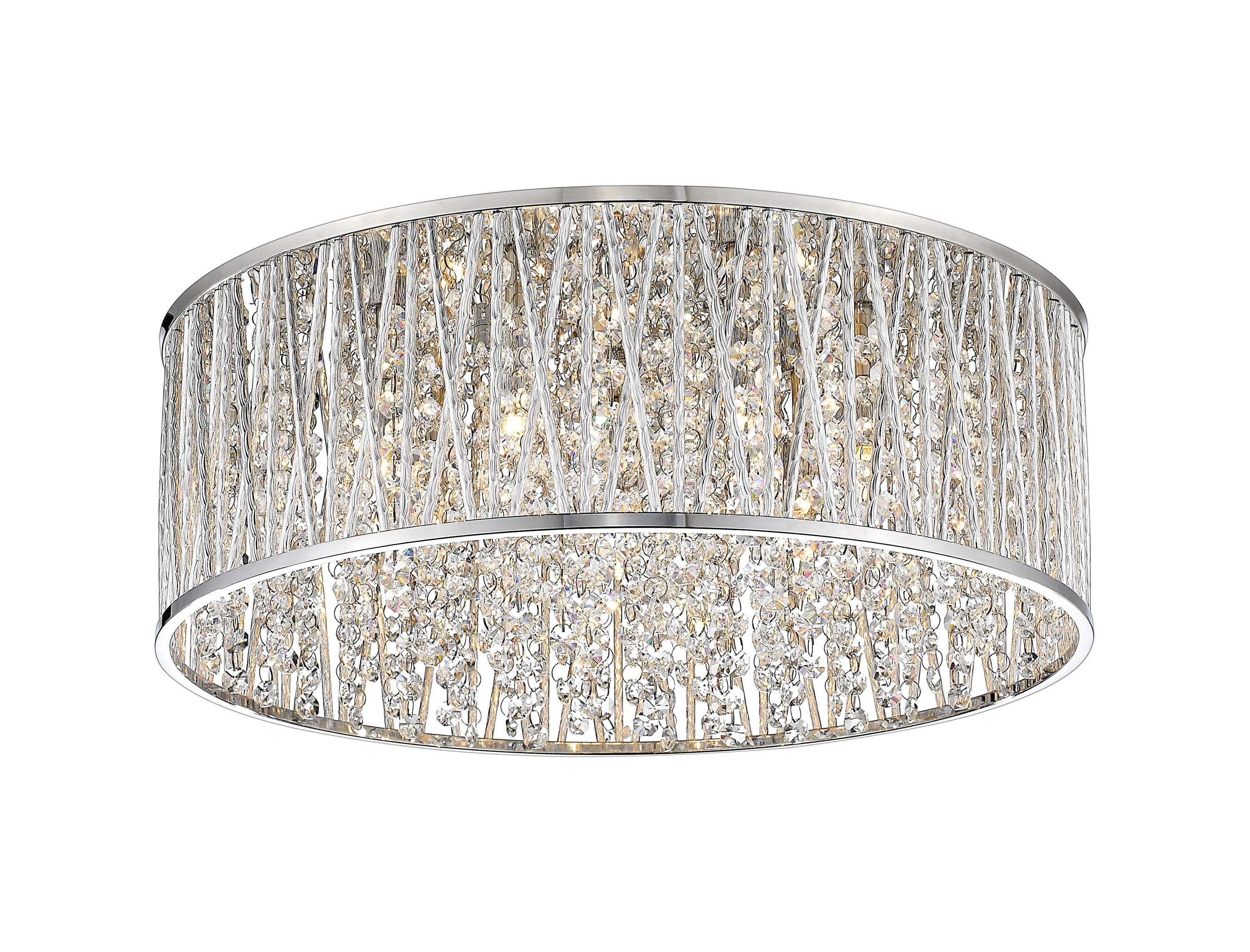 Z-Lite 872CH-RF18 Terra 7 -Light 19-in Polished Chrome Flush Mount Light