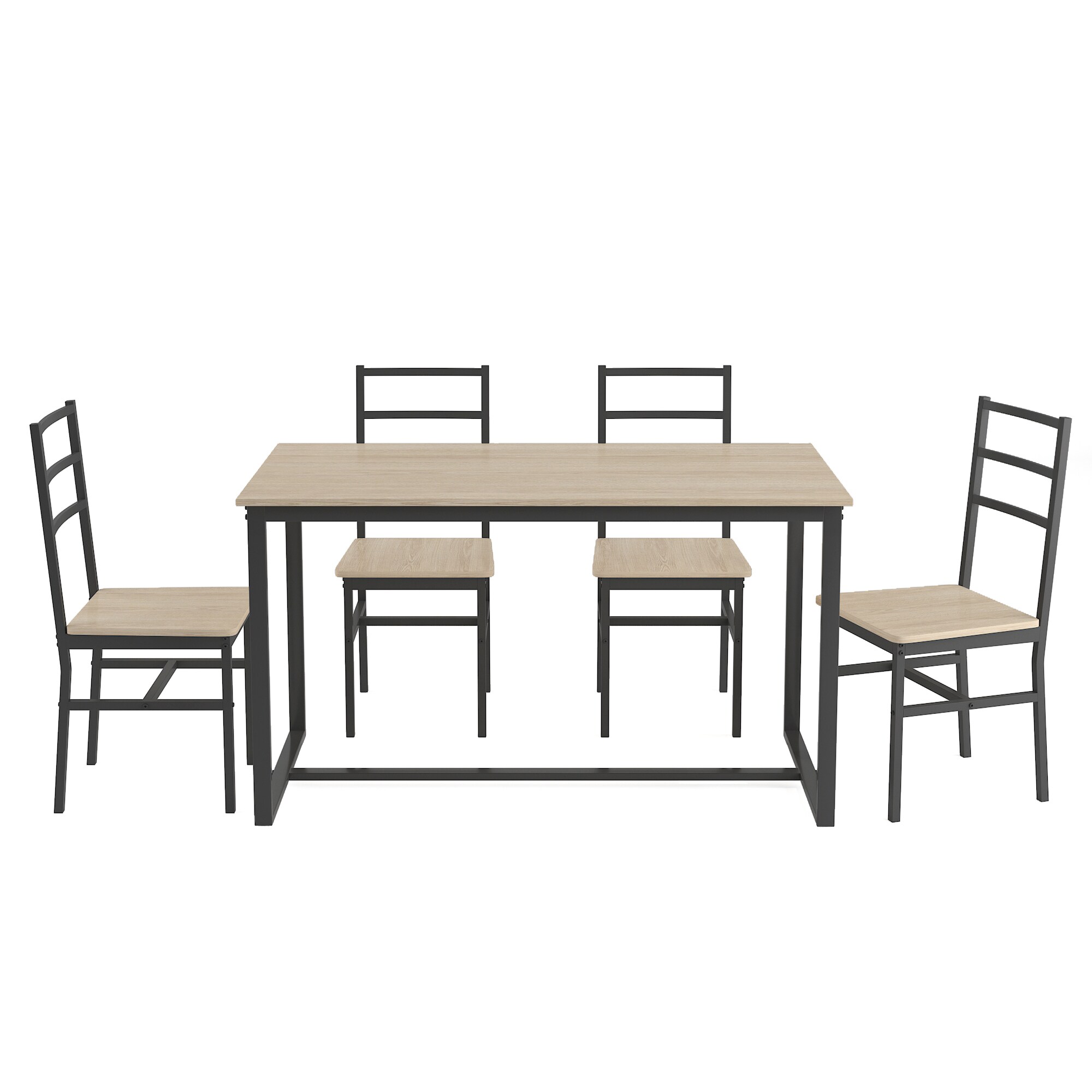 Siavonce XH68874 Beige Contemporary/Modern Dining Room Set with Rectangular Table ( Seats 4 )