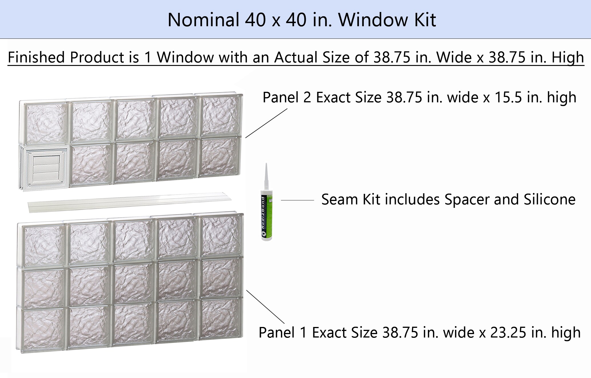 REDI2SET D4040IS Glass-Block-Windows - View #2