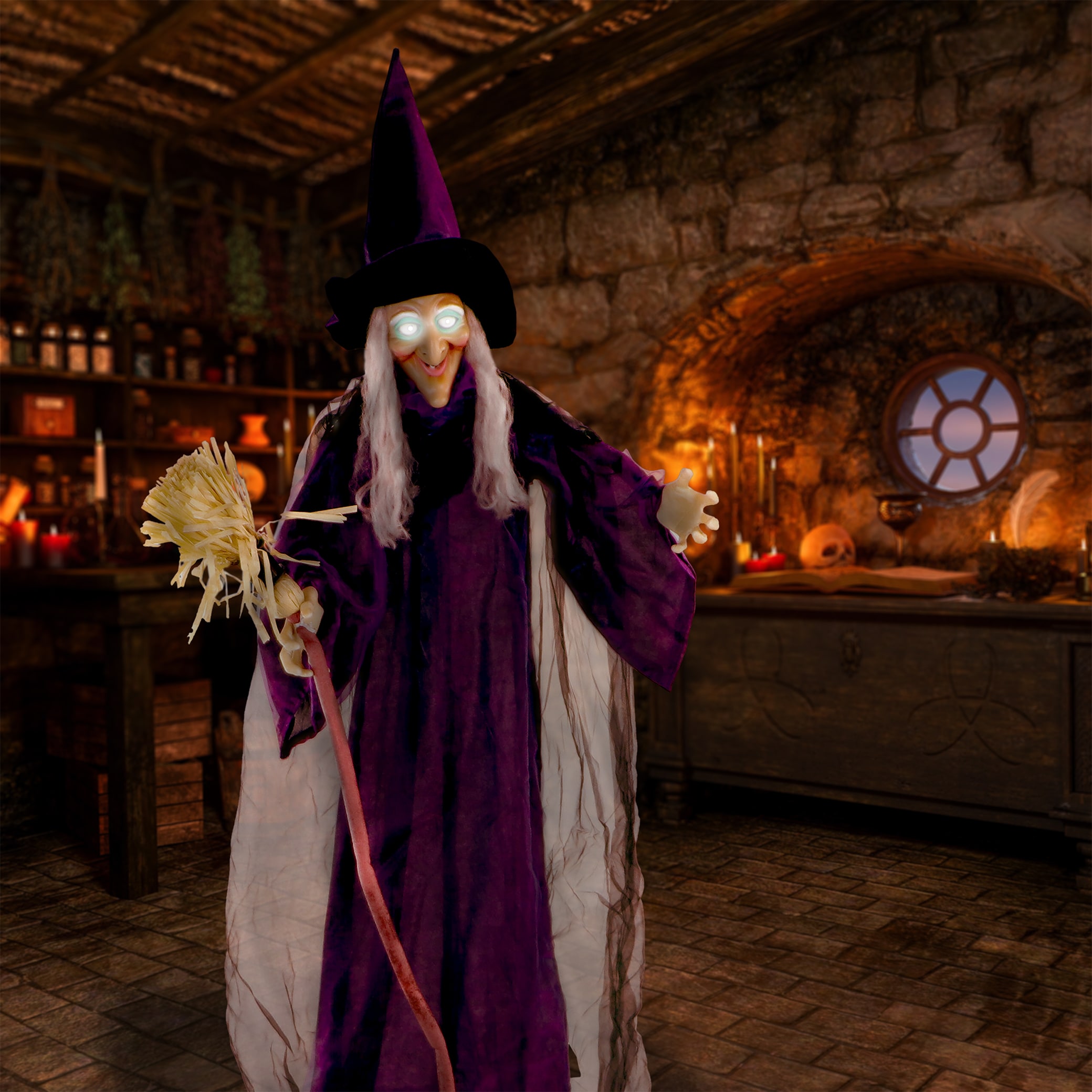 Haunted Hill Farm HHWITCH-5FLSA Halloween-Animatronics - View #4