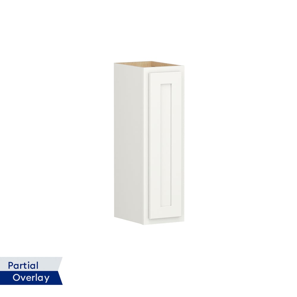 Shenandoah PRO Express SPE 92MPS-1090 Breckenridge 9-in W x 30-in H x 12-in D Linen Partial Overlay Wall Fully assembled Plywood Cabinet (Recessed Panel Shaker)