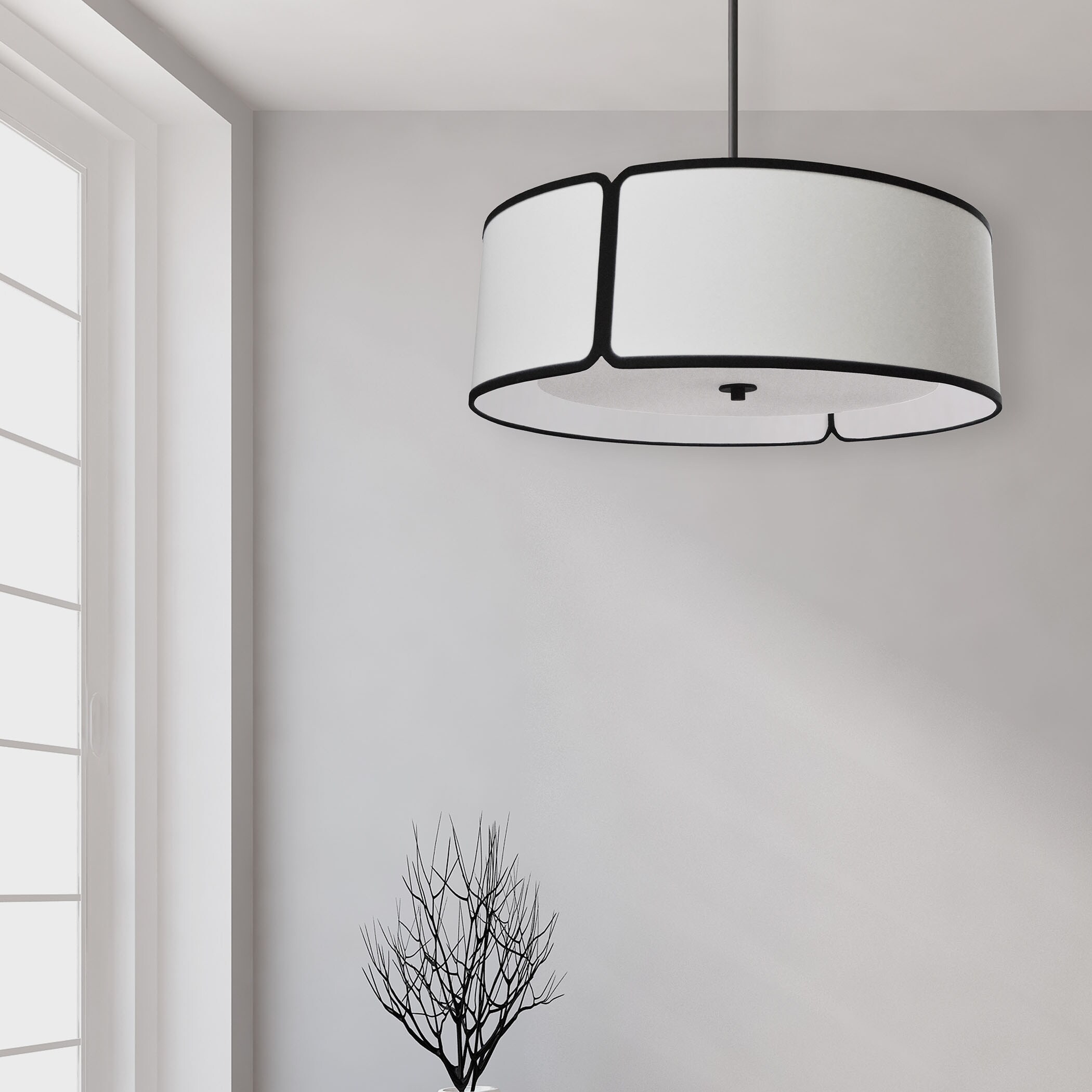 Dainolite NDR-243P-BK-WH Pendant-Lights - View #2