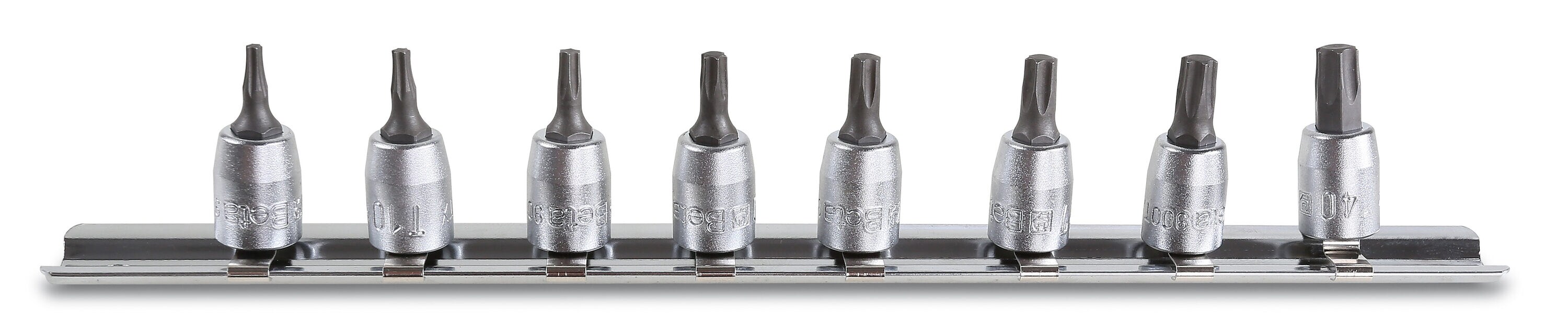 Beta 009000730 8 -Piece 1/4-in Drive T9 Torx Bit Driver Socket Set