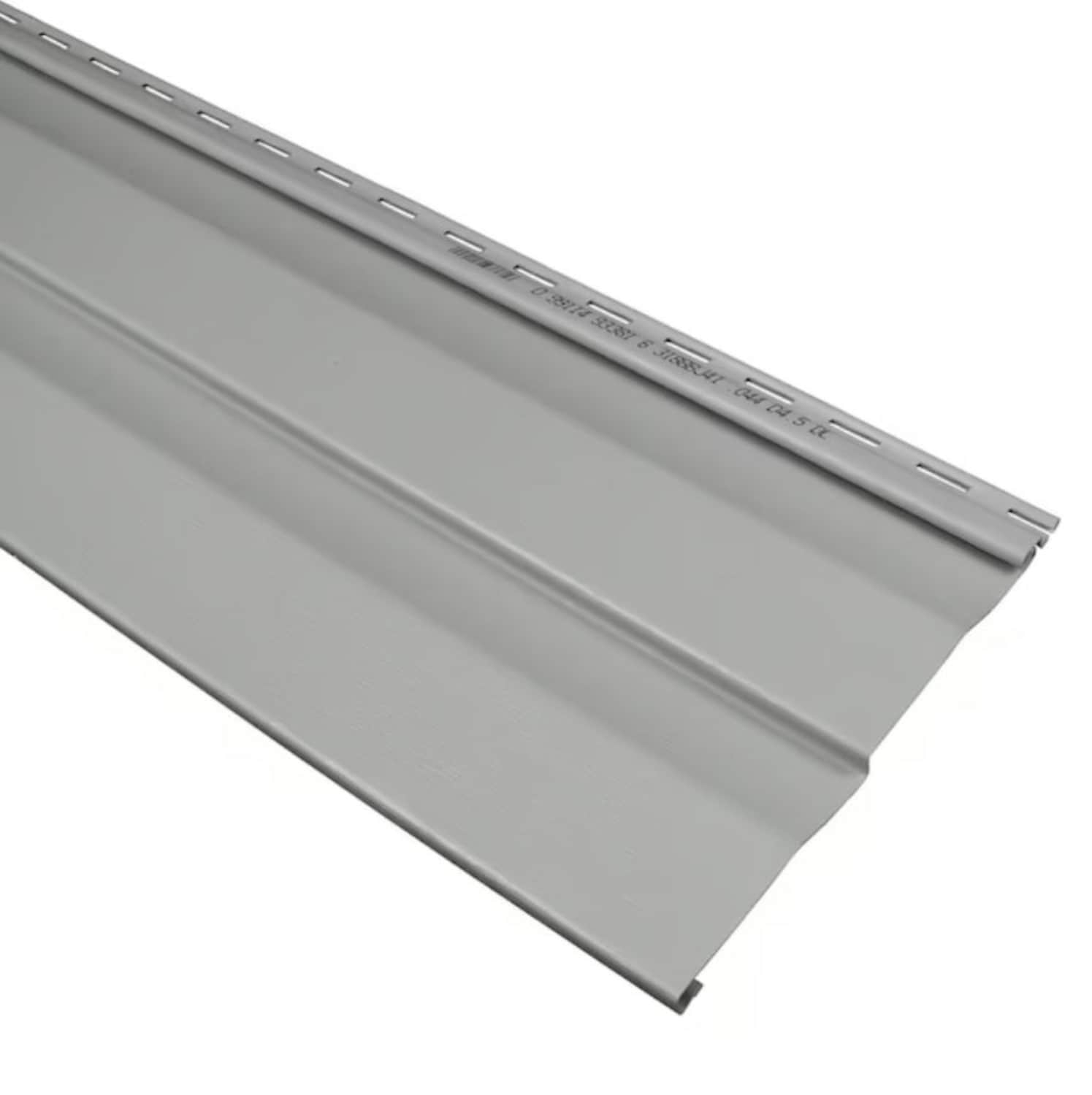 Georgia-Pacific Compass SAMPLE Double 4.5-in dutch lap Pewter 24-in Vinyl Siding #136757