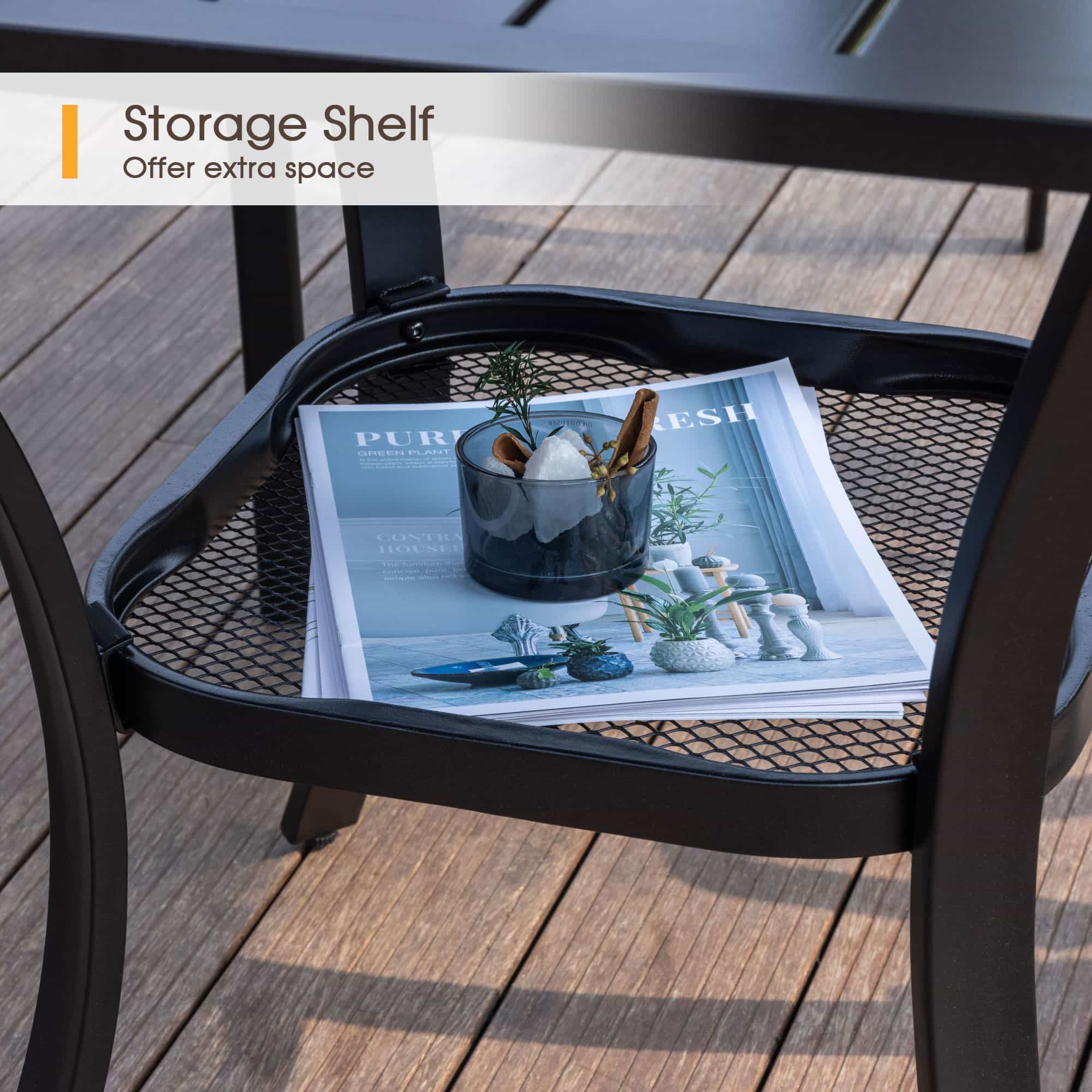 VICLLAX HBT04BL-KDCS03BK-3V Patio-Dining-Sets - View #7