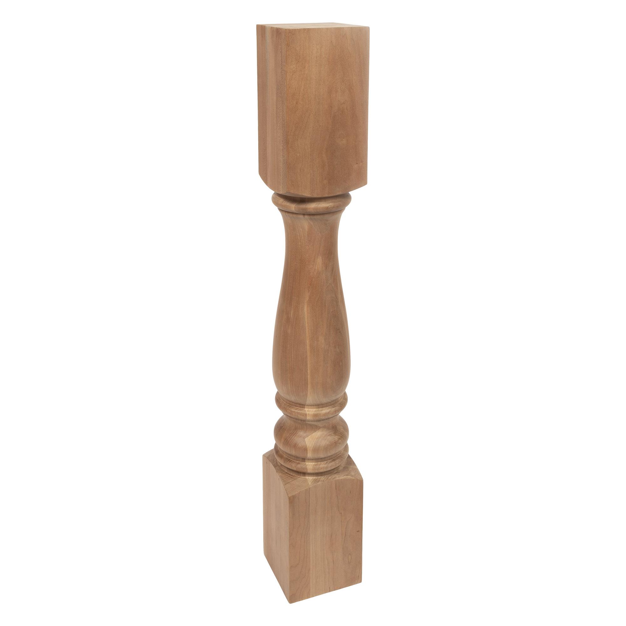 Unfinished Solid Cherry Full Round Kitchen Island Leg