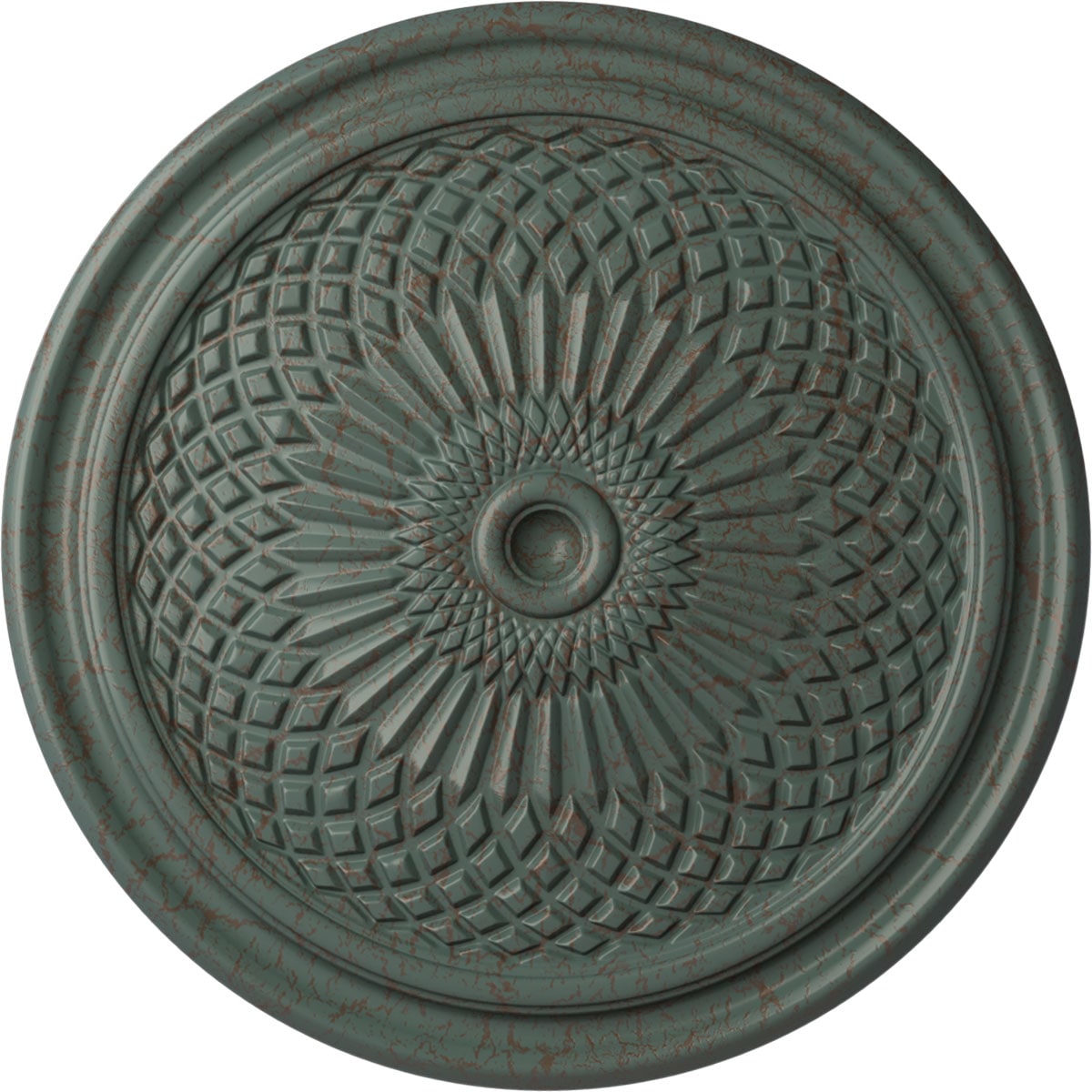 Ekena Millwork CM22TNCBC Trinity 22-in W x 22-in L Painted Cloud Burst Crackle Polyurethane Whole Ceiling Medallion
