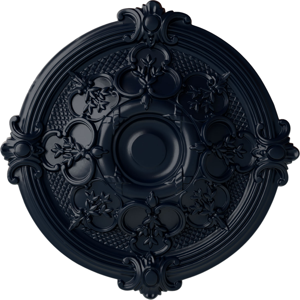 Ekena Millwork CM17HAMDF Hamilton 17.375-in W x 17.375-in L Painted Midnight Dream Polyurethane Whole Ceiling Medallion